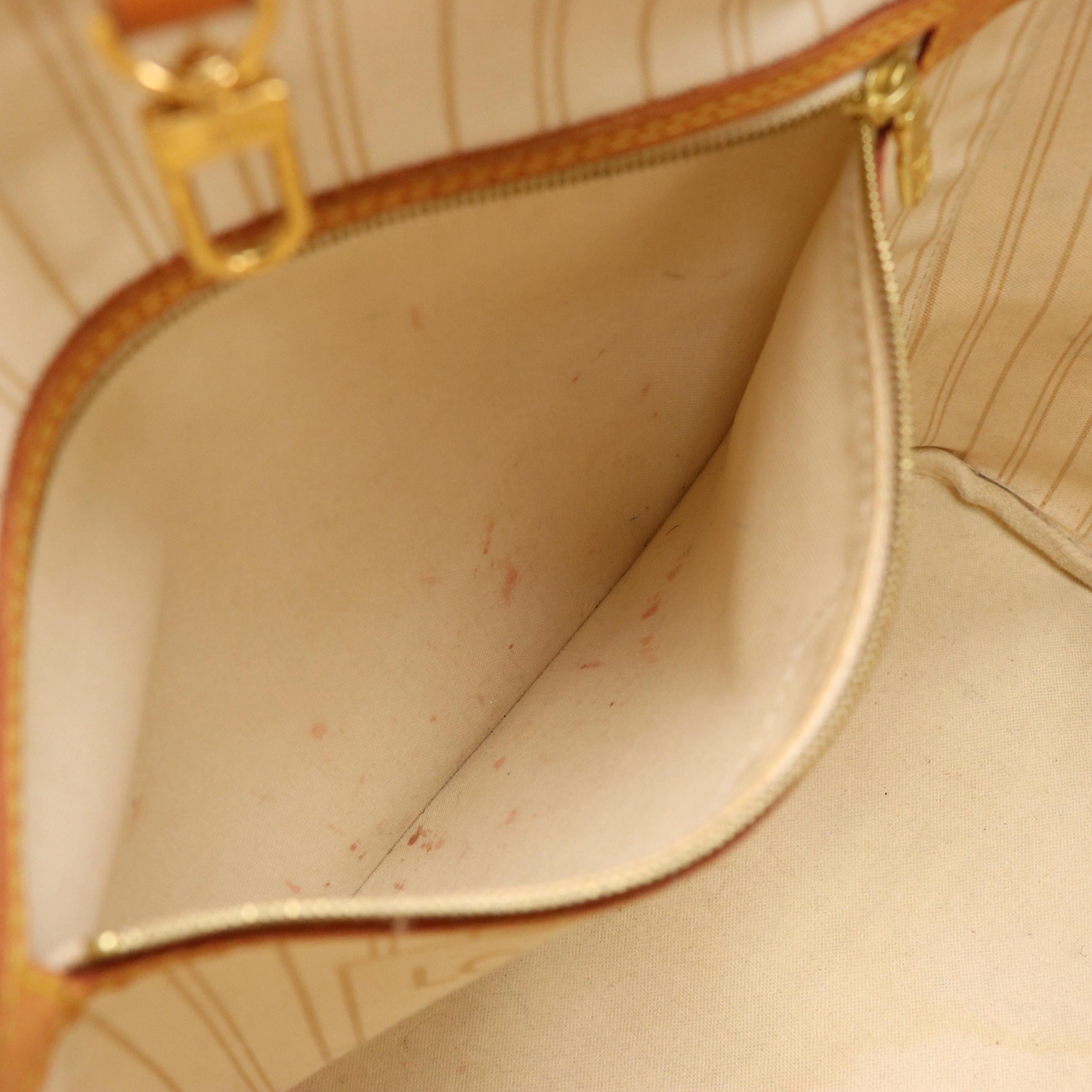 Louis Vuitton Neverfull MM Tote in Damier Azur Coated Canvas and Leather