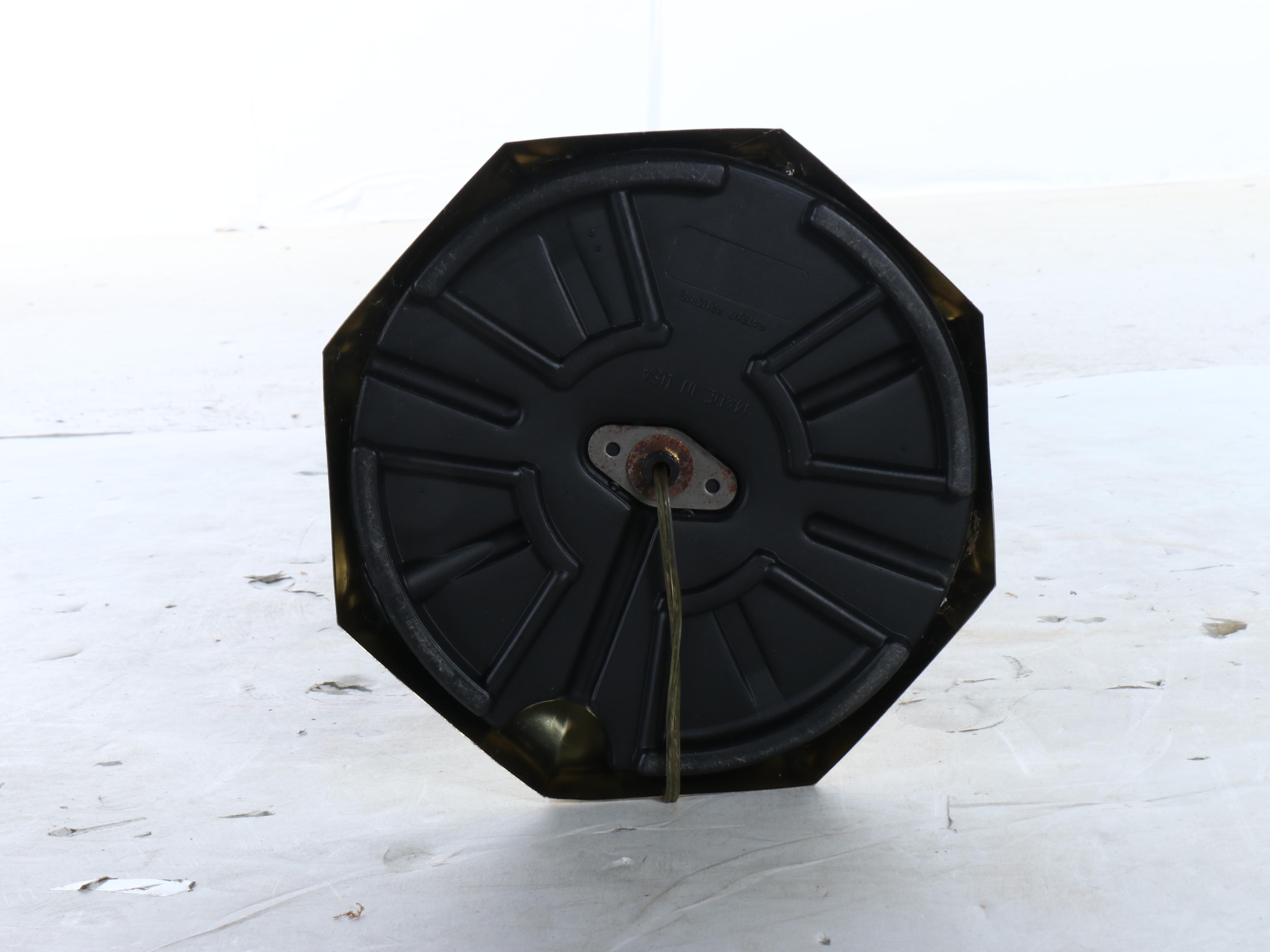 Octagonal Metal Swing Arm Floor Lamp with Accordion Pleat Fabric Shade