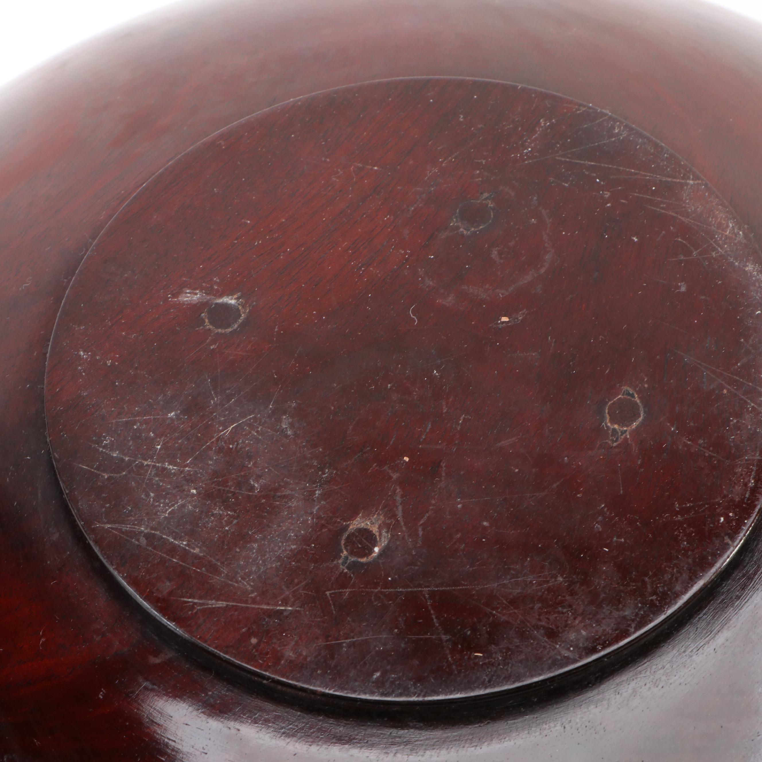 Danish Mid Century Modern Teak Candlesticks with Wooden Bowls, Vintage