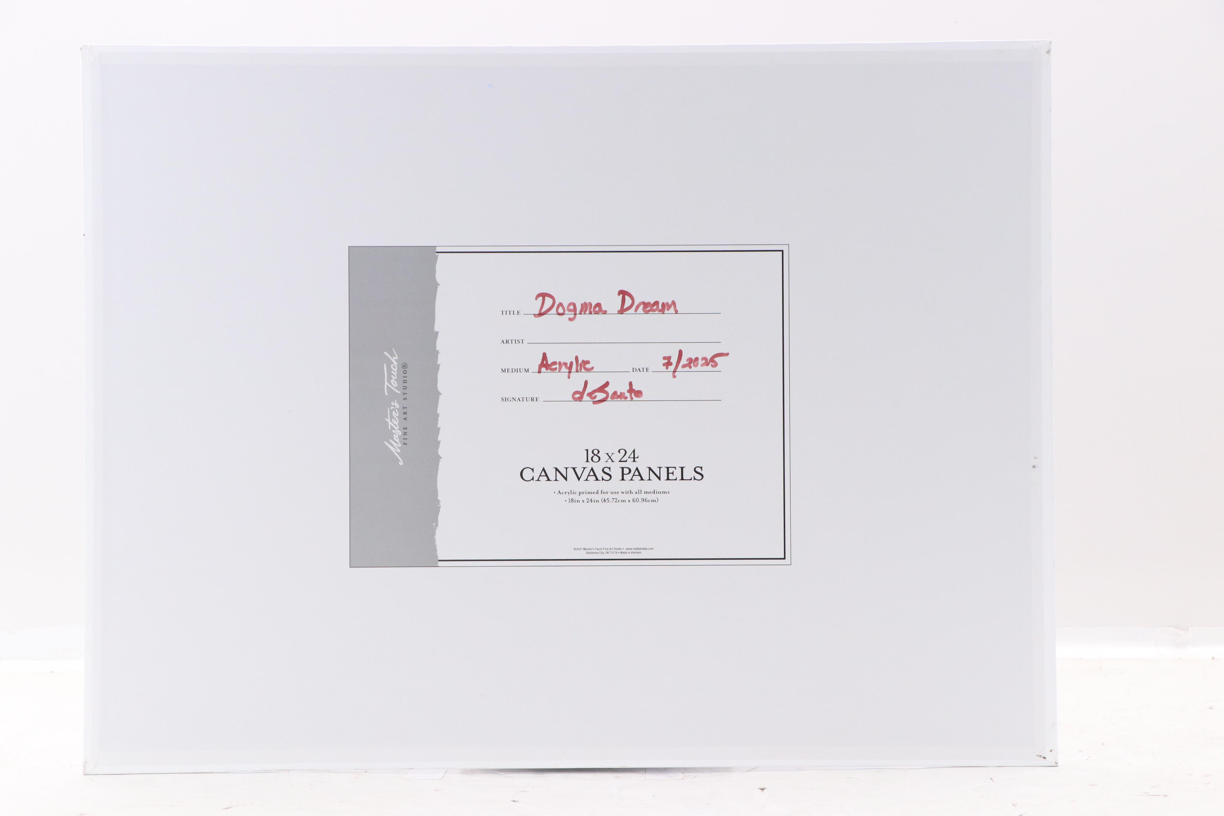 deSanto Stylized Acrylic Painting of a Dog "Dogma Dream," 2025