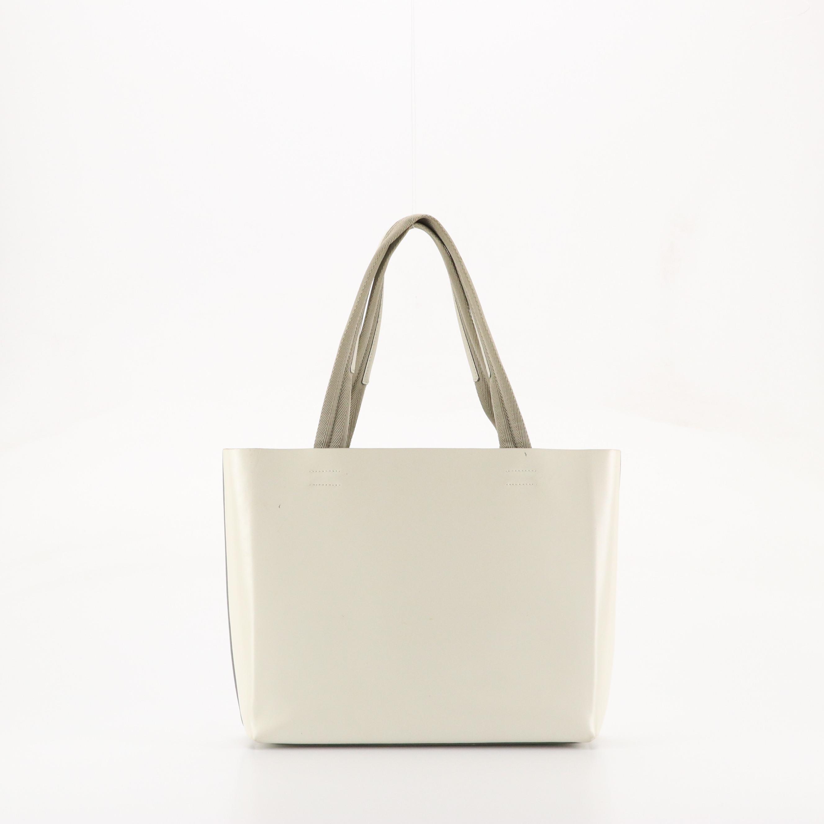 Prada Laser-Cut Smooth Leather Tote with Flap Pouch