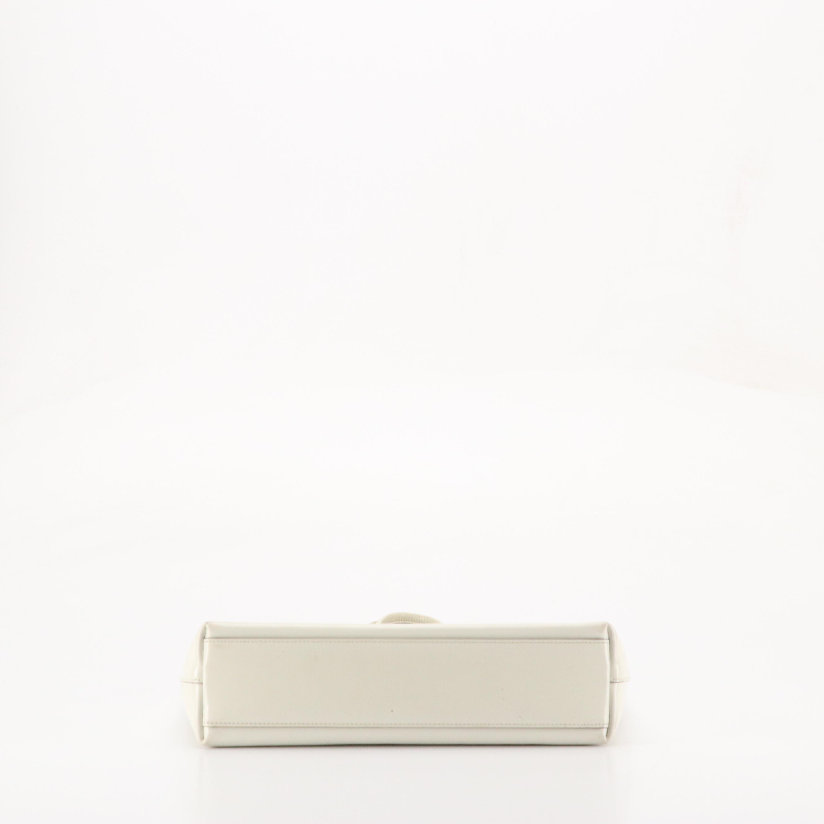 Prada Laser-Cut Smooth Leather Tote with Flap Pouch