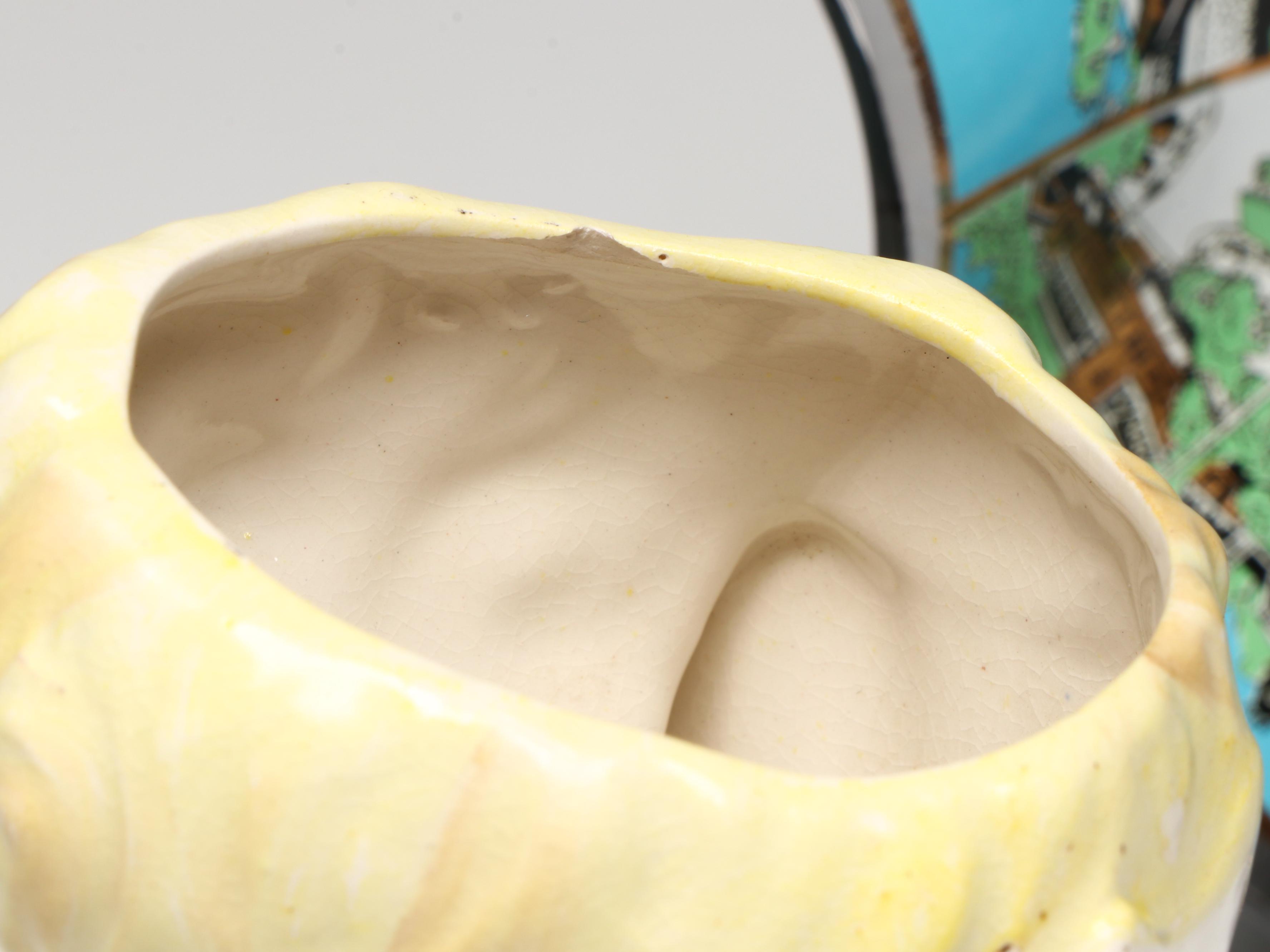 Vintage Lady Head Vase with Walt Disney World Souvenir Glass Bowls