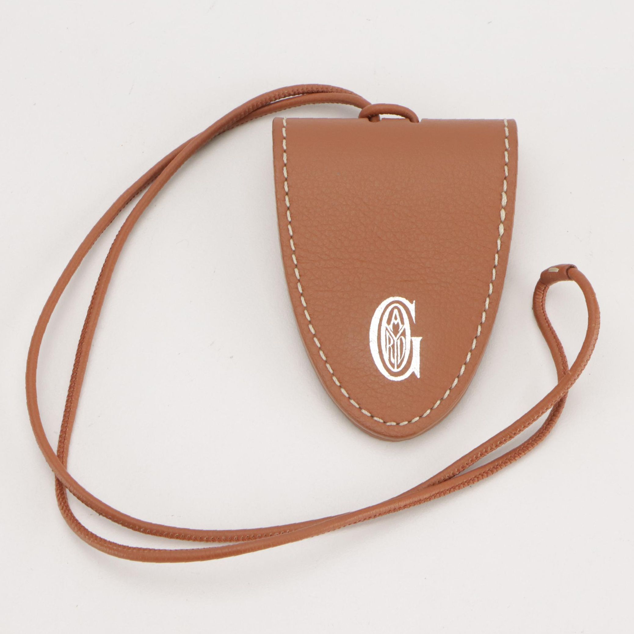 Goyard Croc Universel Magnetic Bag Clip in Tan Calfskin Leather with Gift Box