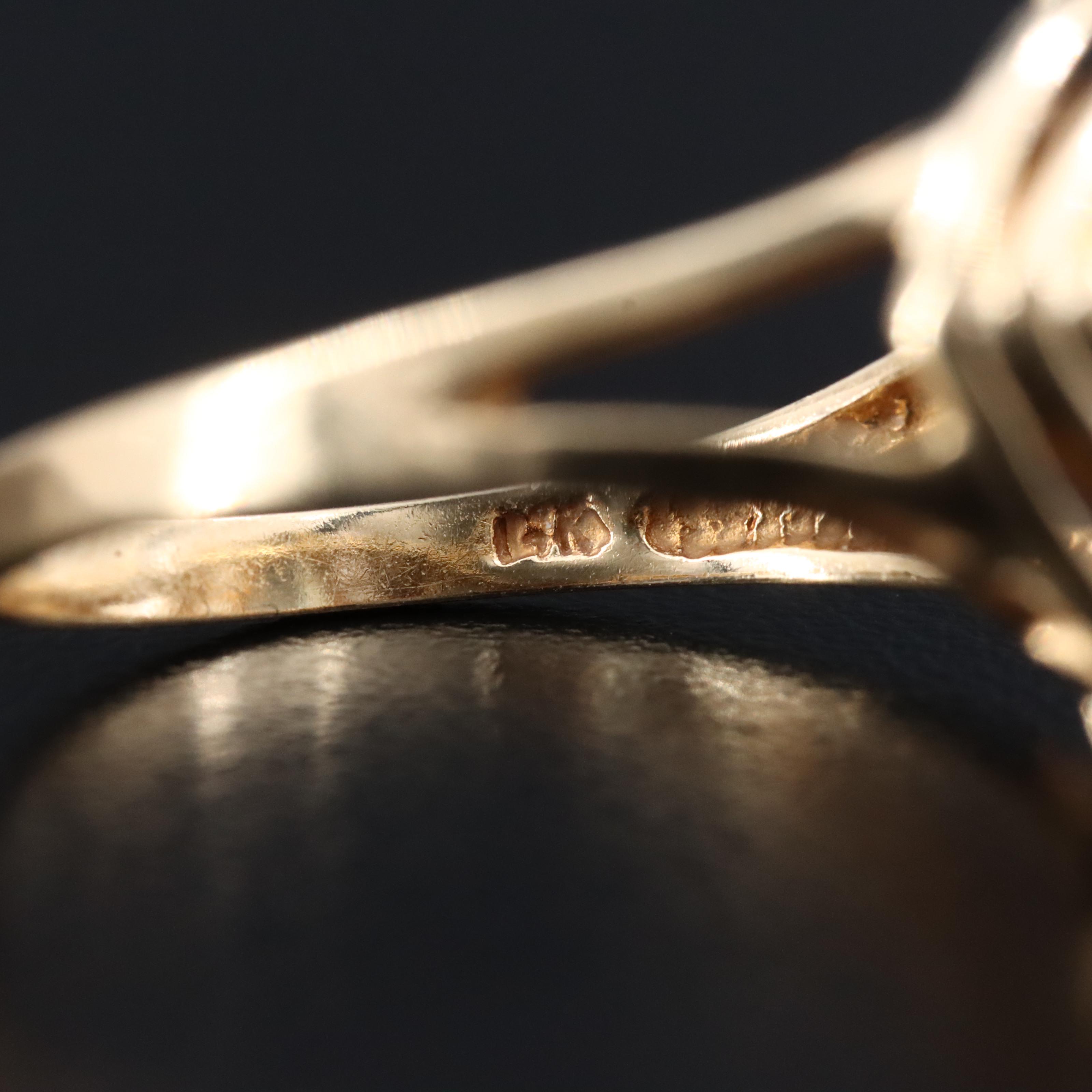 14K Aquamarine and Diamond Ring