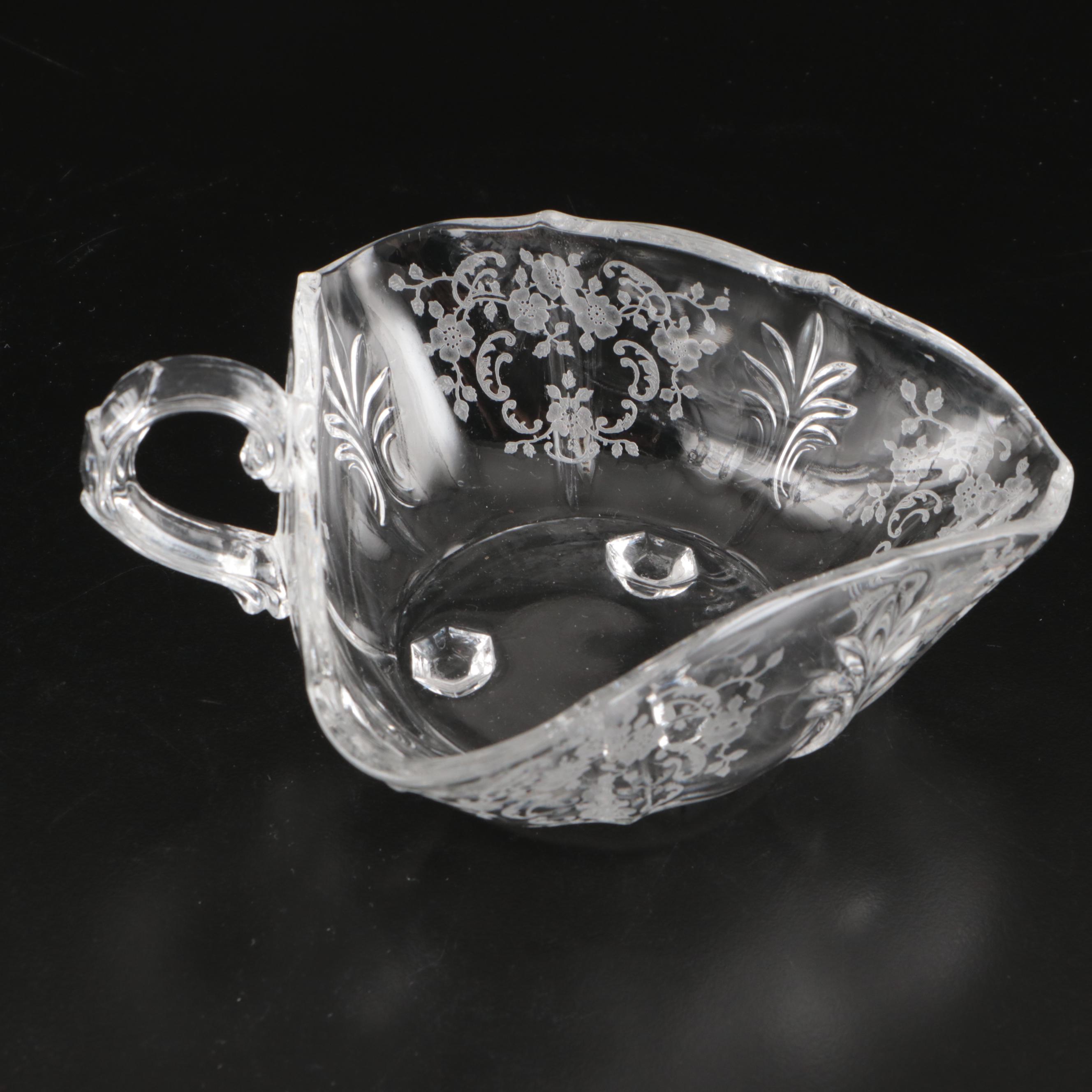 Duncan & Miller "Sandwich Clear" and Other Glass Serving Pieces, 20th Century