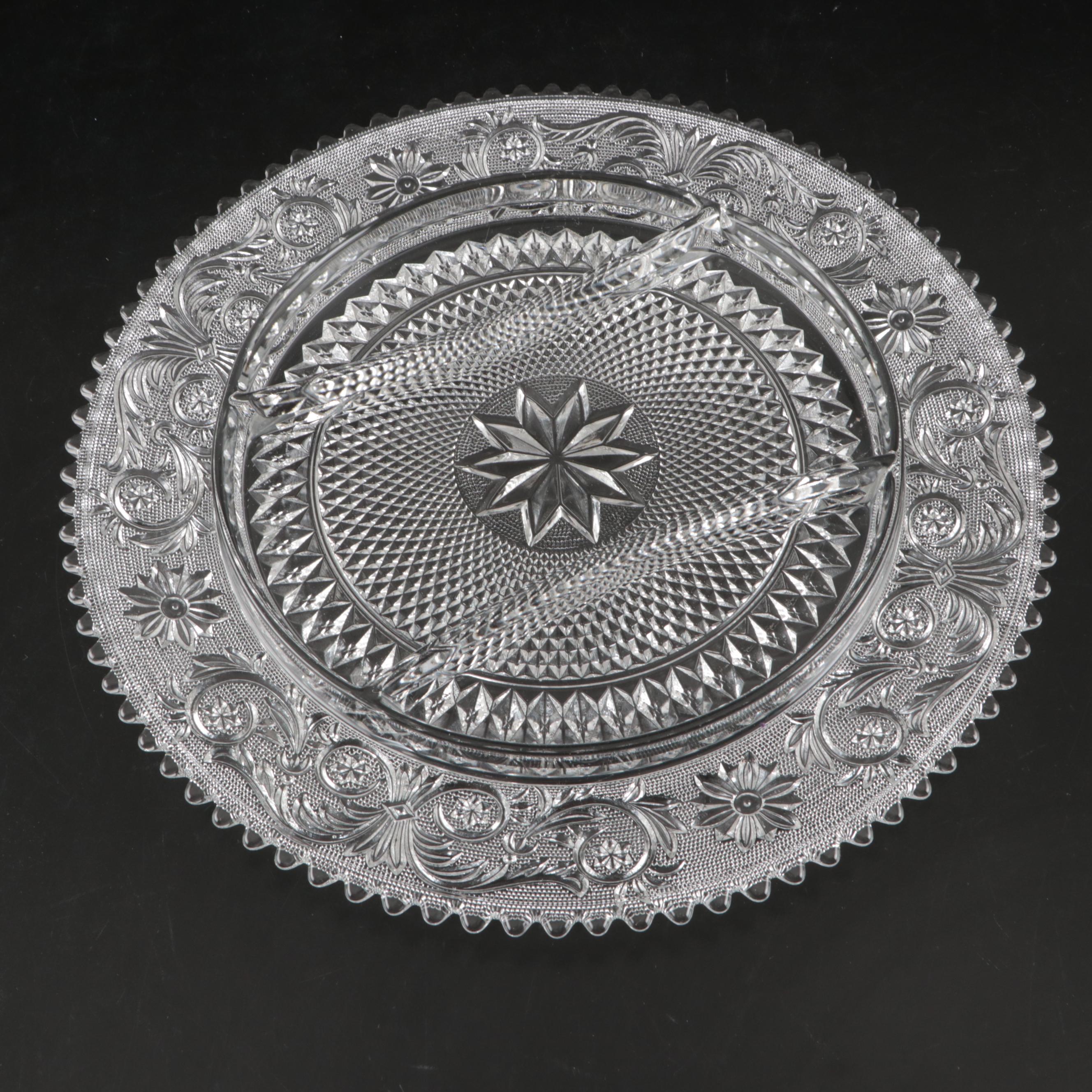 Duncan & Miller "Sandwich Clear" and Other Glass Serving Pieces, 20th Century