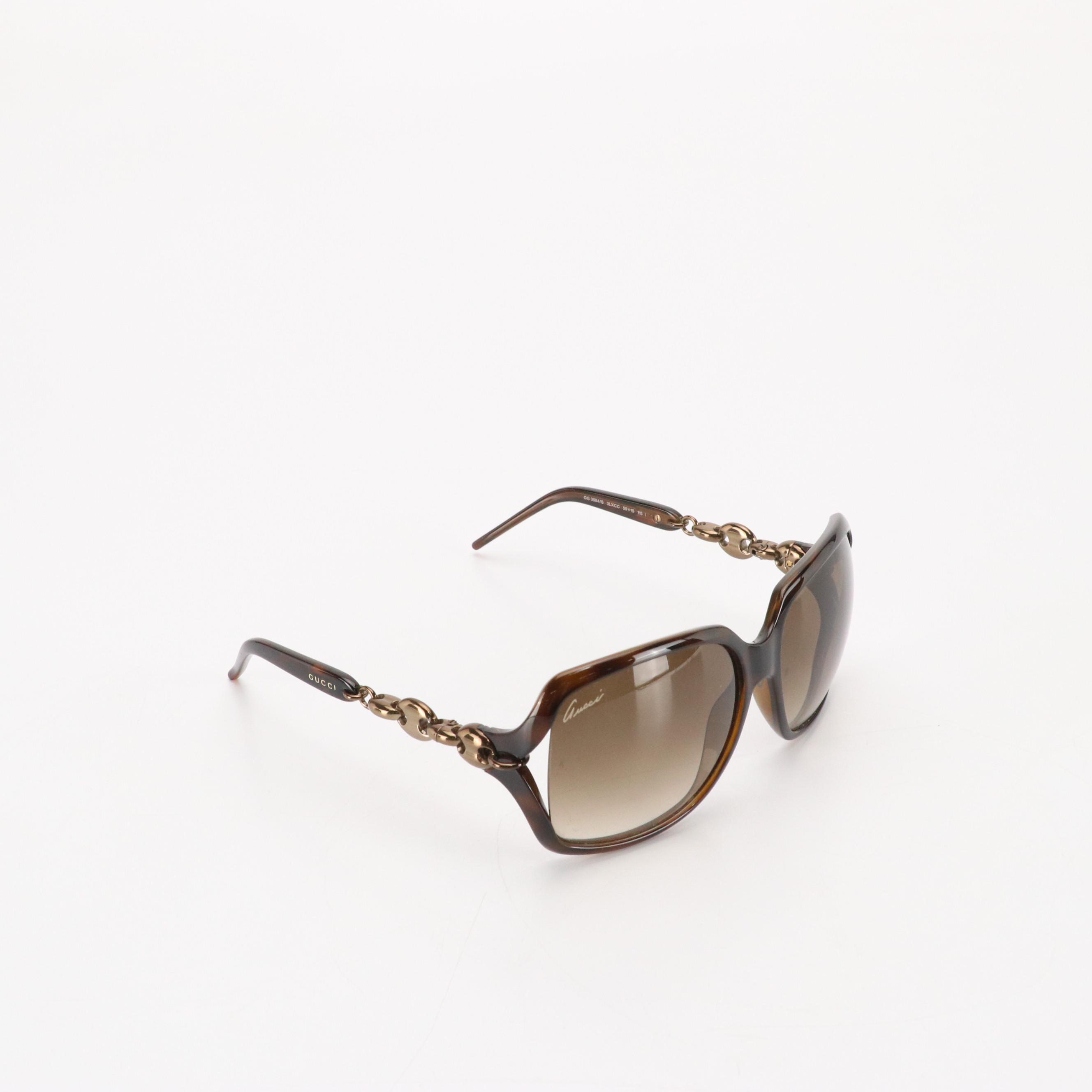 Gucci GG3584 Open Temple Oversized Square Sunglasses