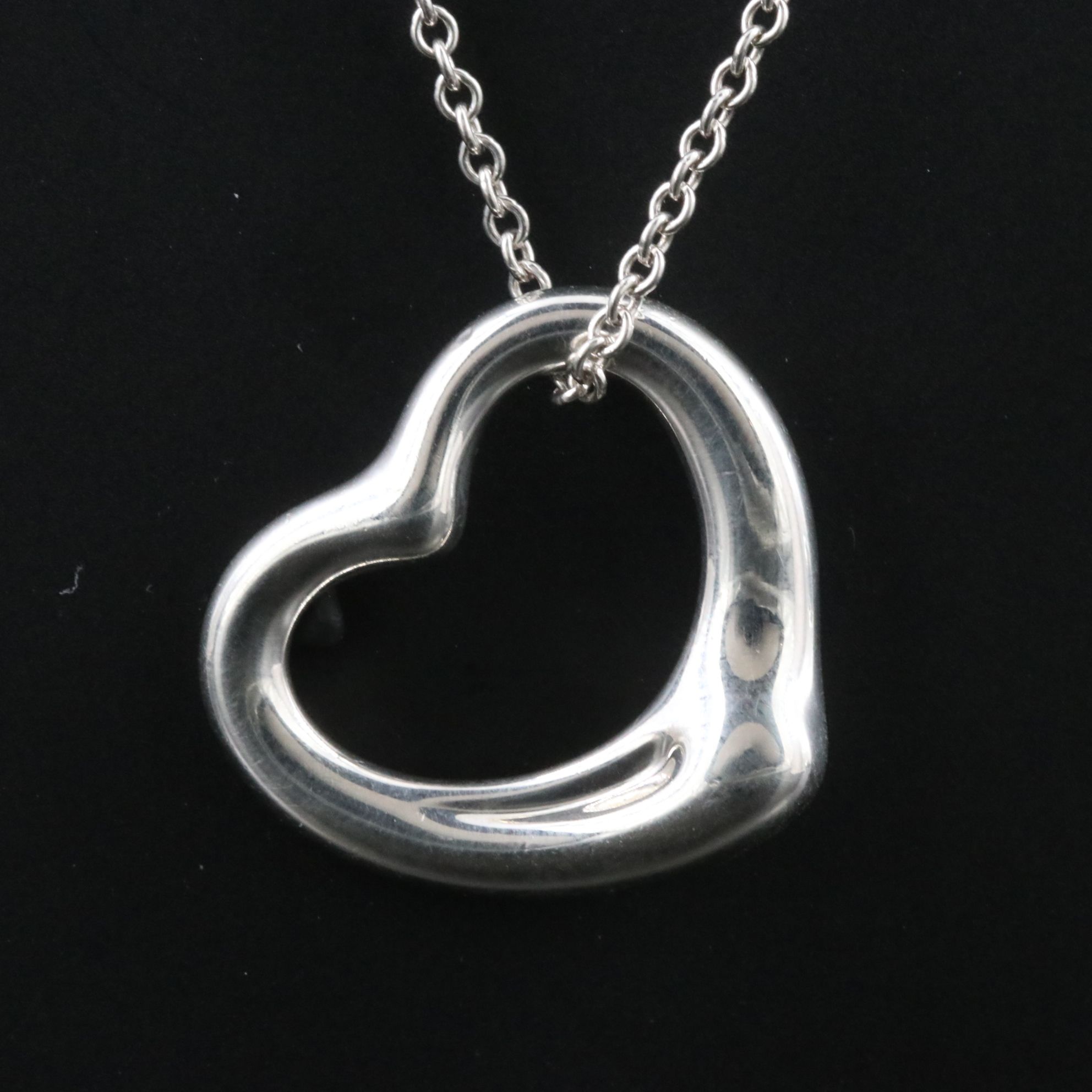 Elsa Peretti for Tiffany & Co. Sterling Open Heart Pendant Necklace