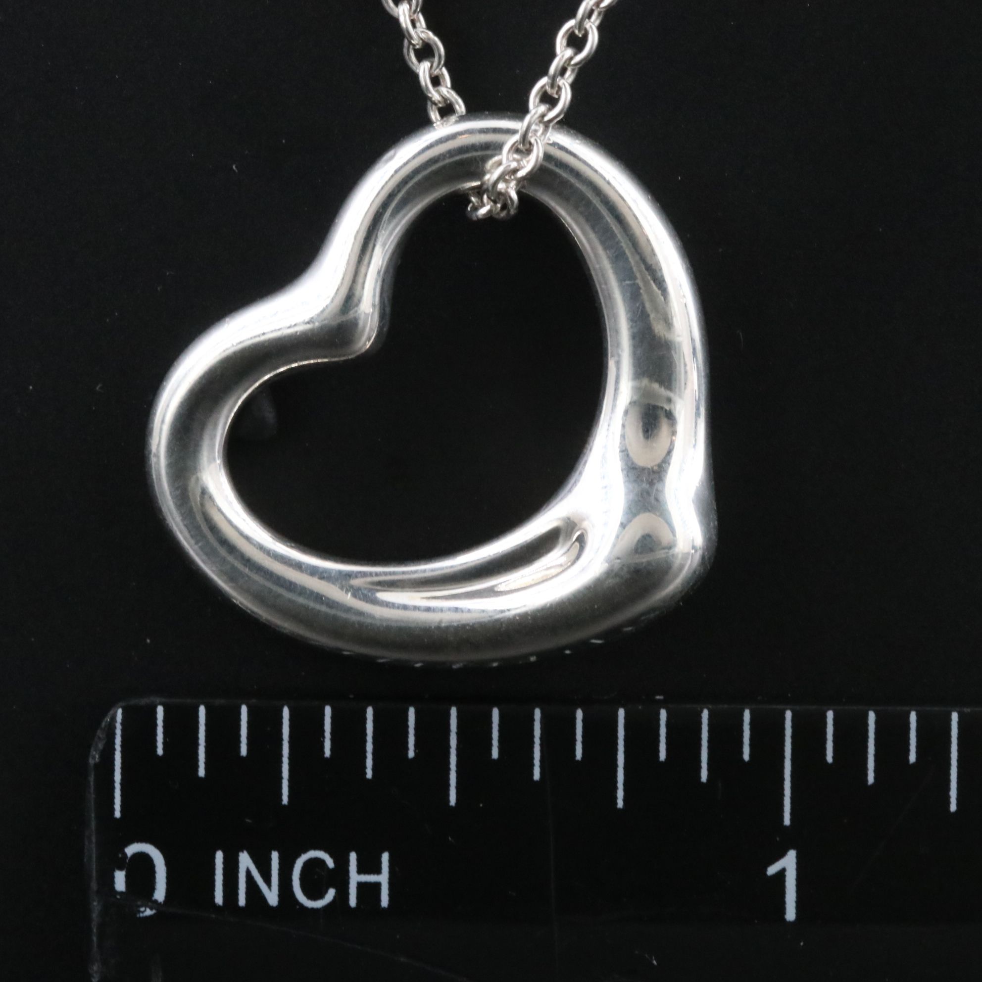 Elsa Peretti for Tiffany & Co. Sterling Open Heart Pendant Necklace