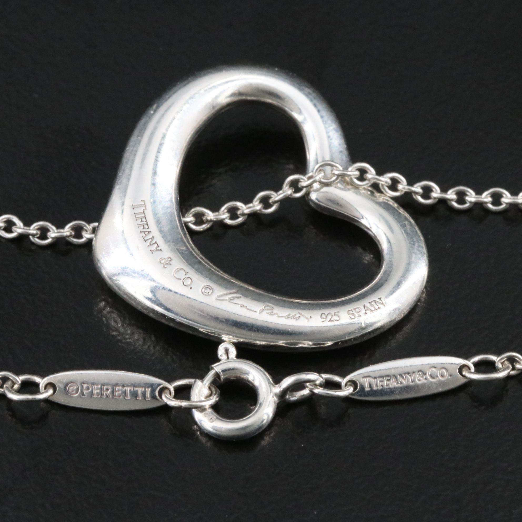 Elsa Peretti for Tiffany & Co. Sterling Open Heart Pendant Necklace