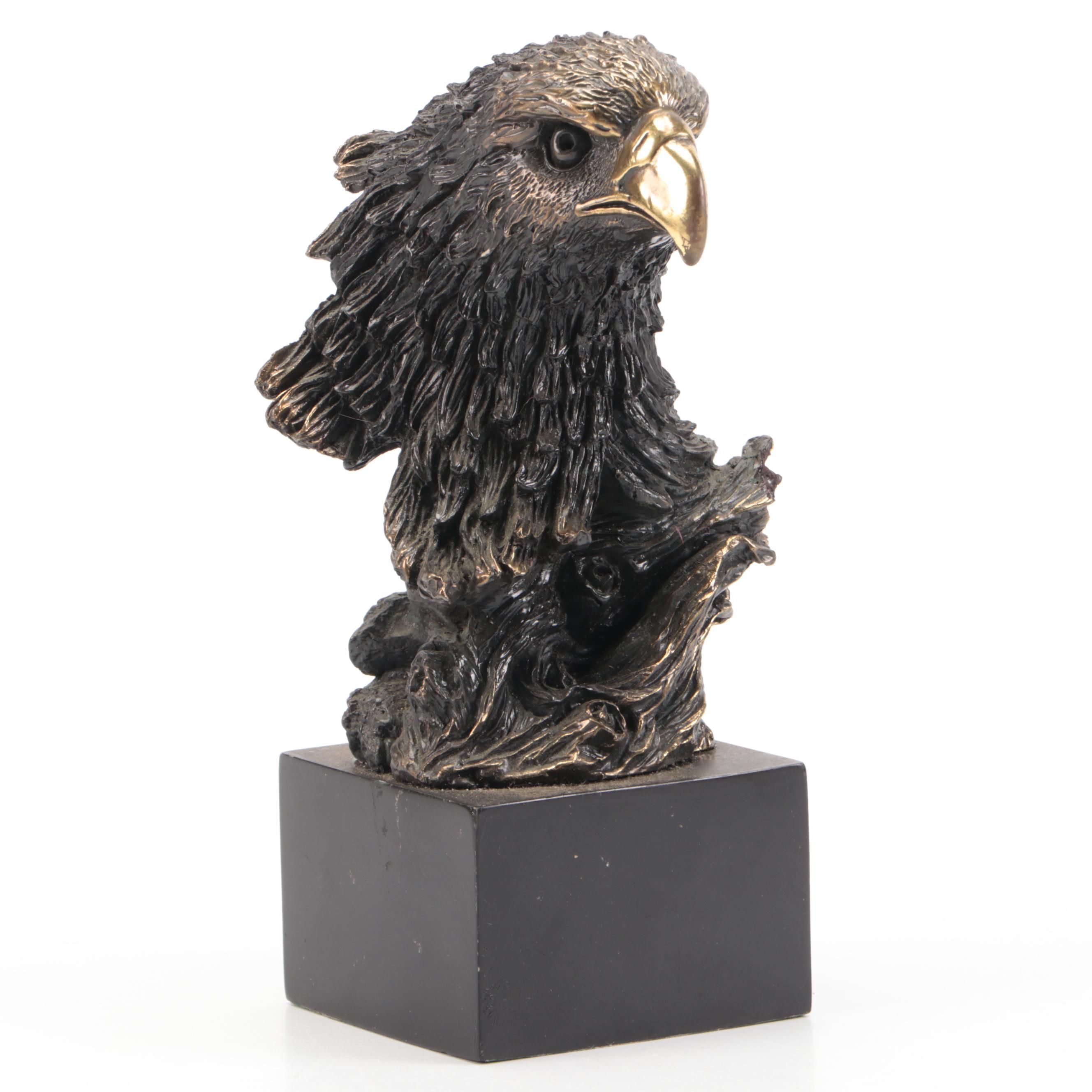 Bronze Finished Bald Eagle Bust