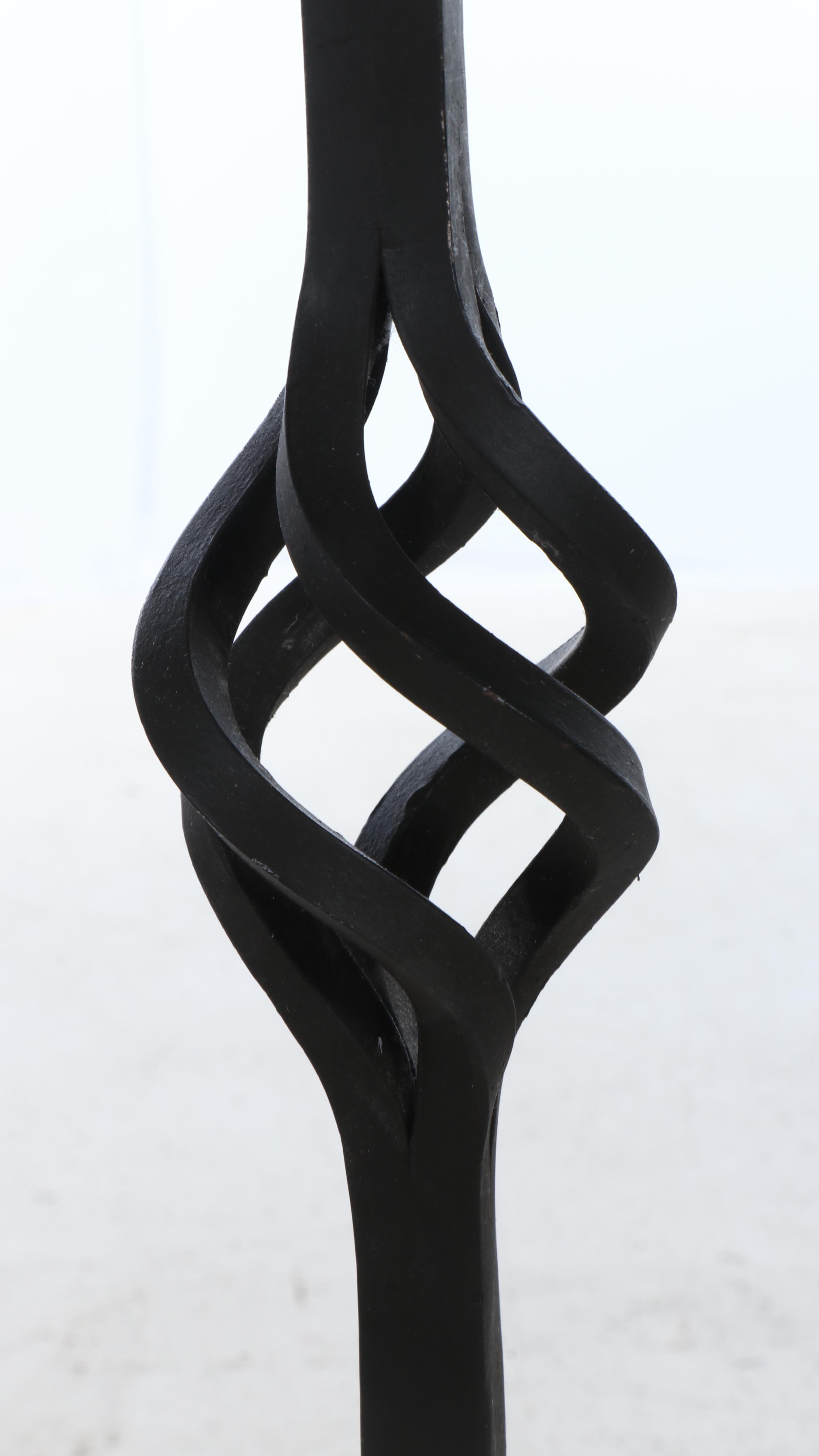 Scrolled Metal Footed Floor Candle Holders