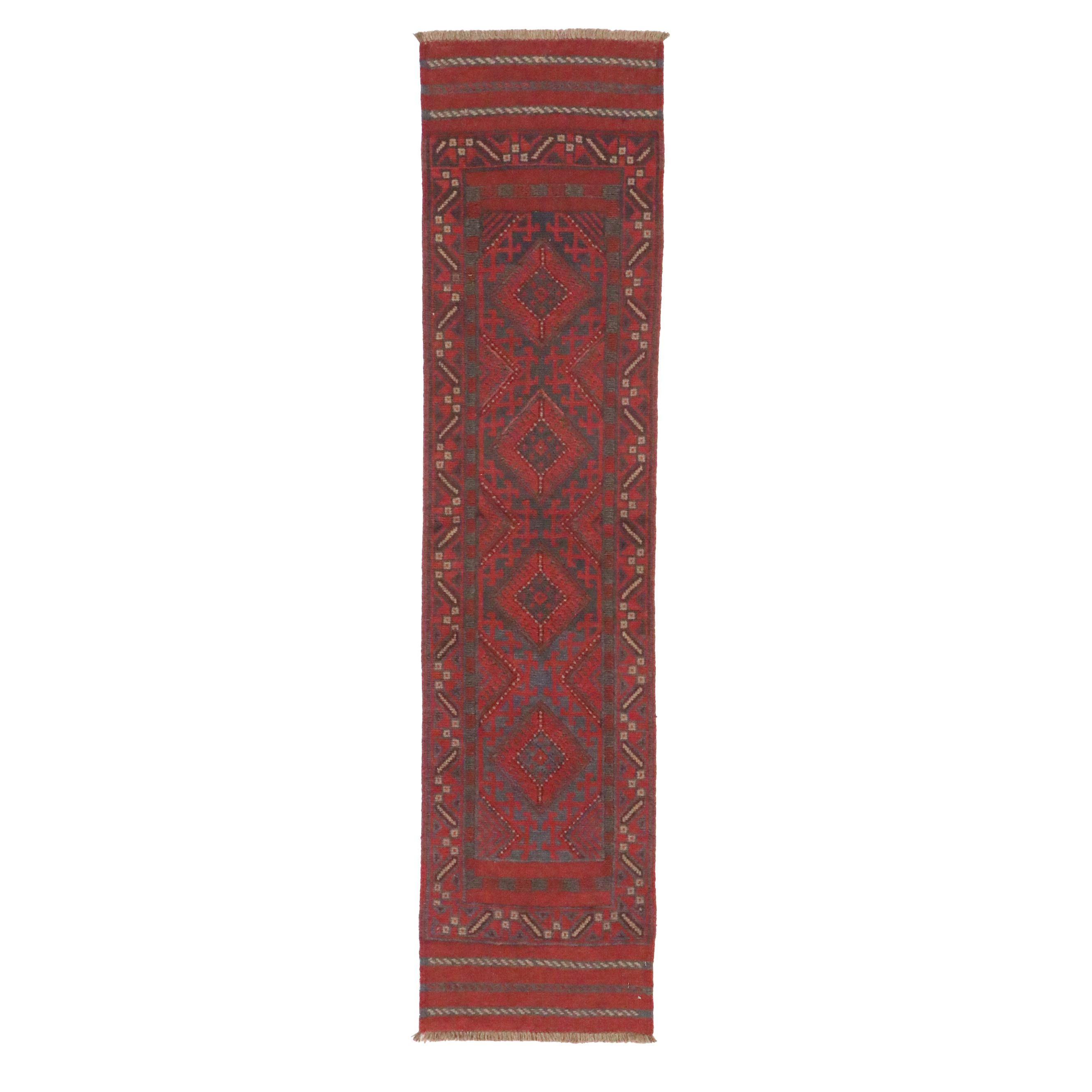 2' x 8'4 Handwoven Afghan Mashwani Carpet Runner