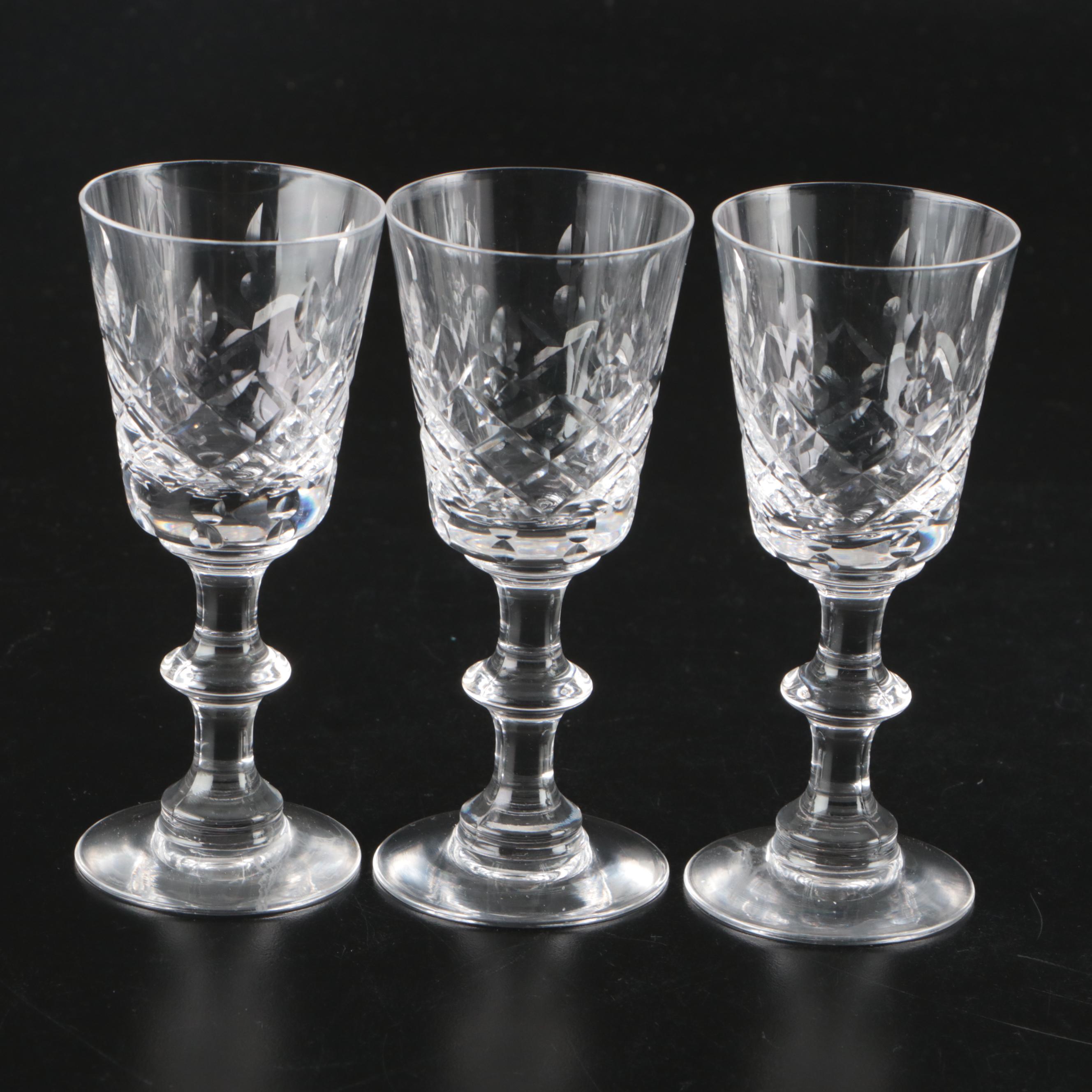 Heisey "Maryland" Crystal Water Goblets and Cordial Glasses, Mid-20th C.
