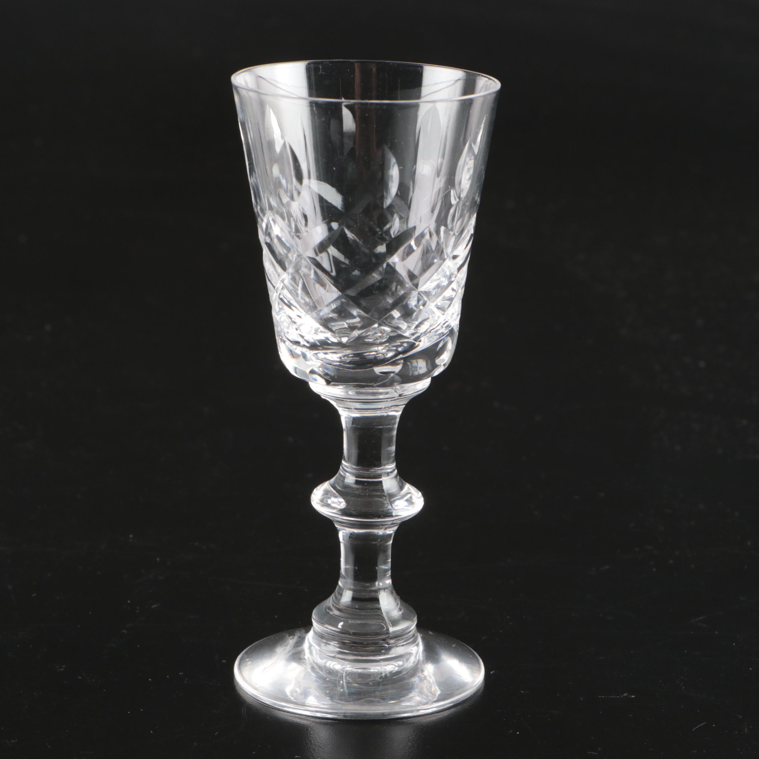 Heisey "Maryland" Crystal Water Goblets and Cordial Glasses, Mid-20th C.