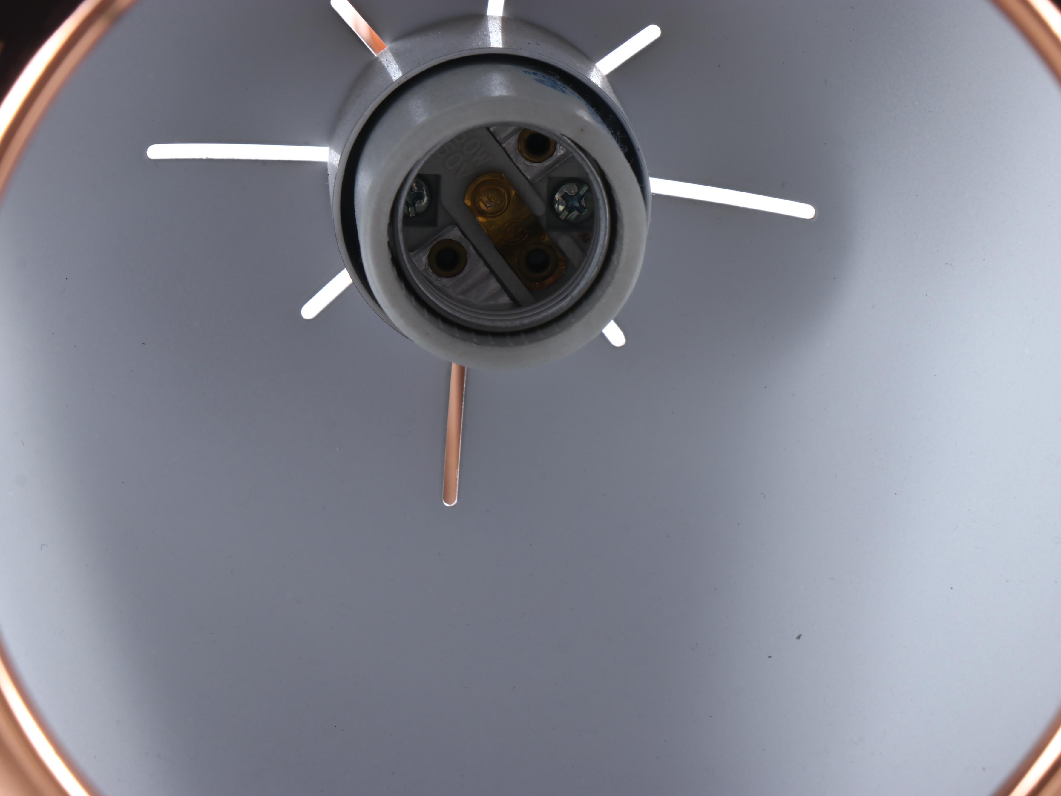 MCM Style Rose Gold Chromed Finish Three Arm Globe Floor Lamp, 2018