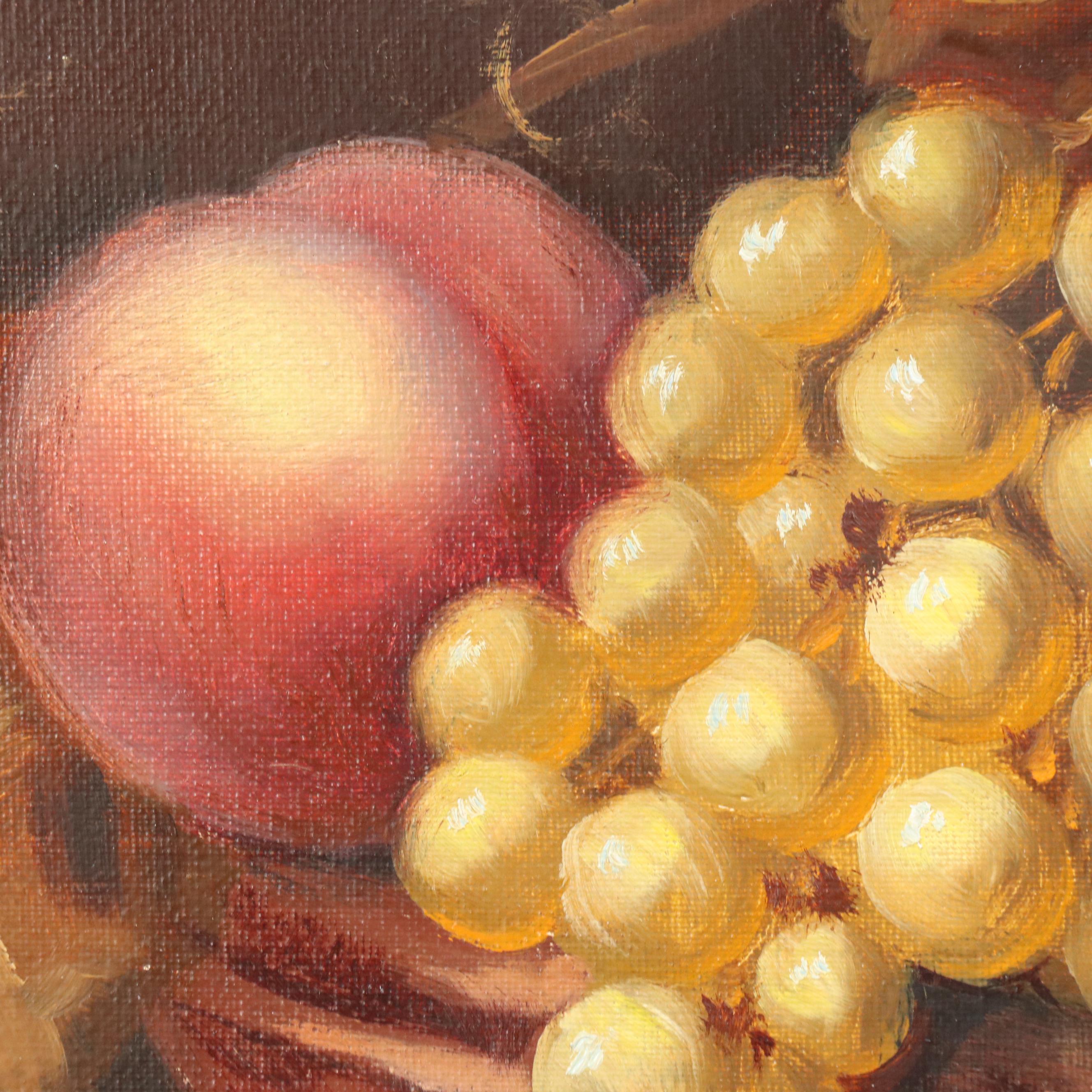 H.M. Csek Still Life Oil Painting of Autumnal Harvest