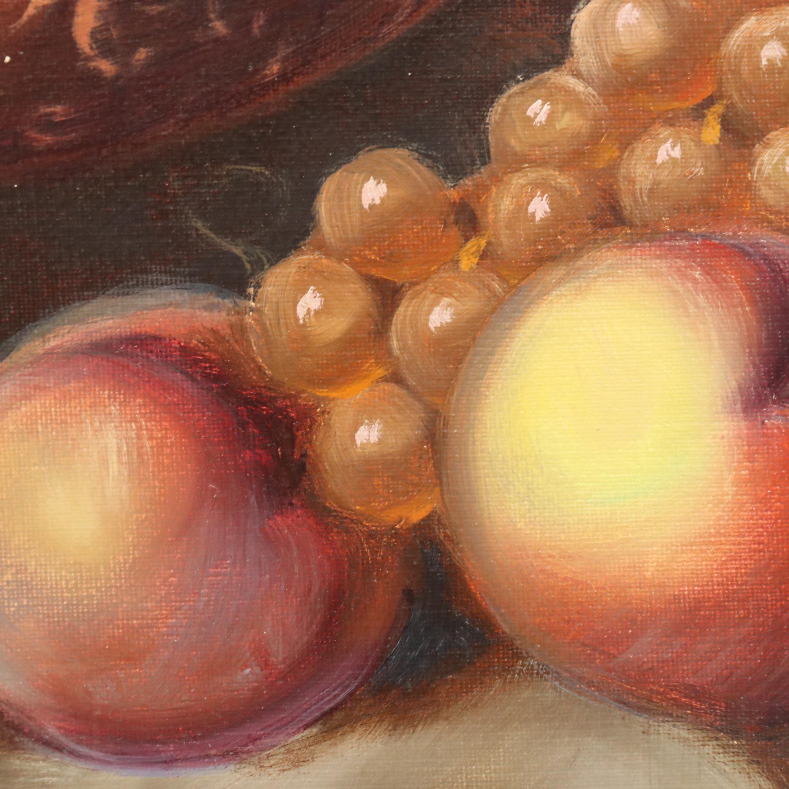 H.M. Csek Still Life Oil Painting of Autumnal Harvest