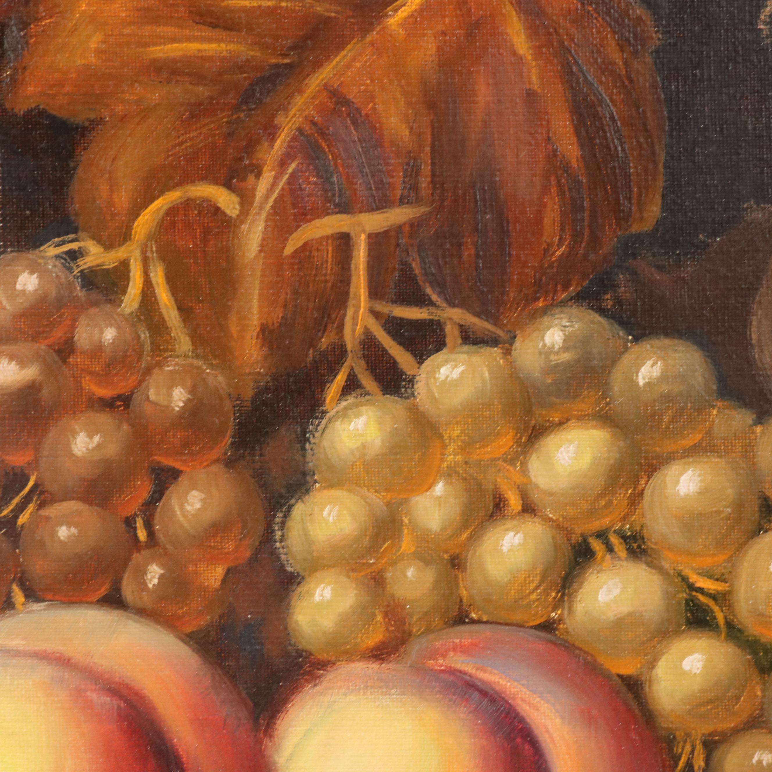 H.M. Csek Still Life Oil Painting of Autumnal Harvest