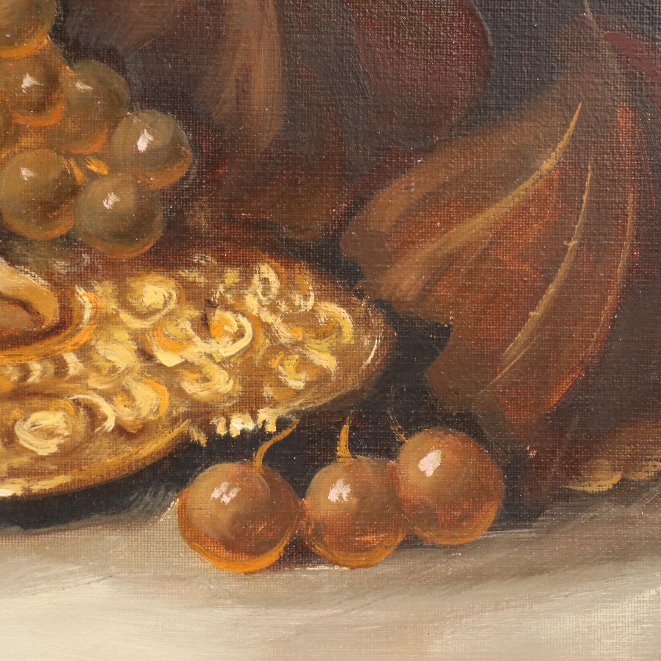 H.M. Csek Still Life Oil Painting of Autumnal Harvest