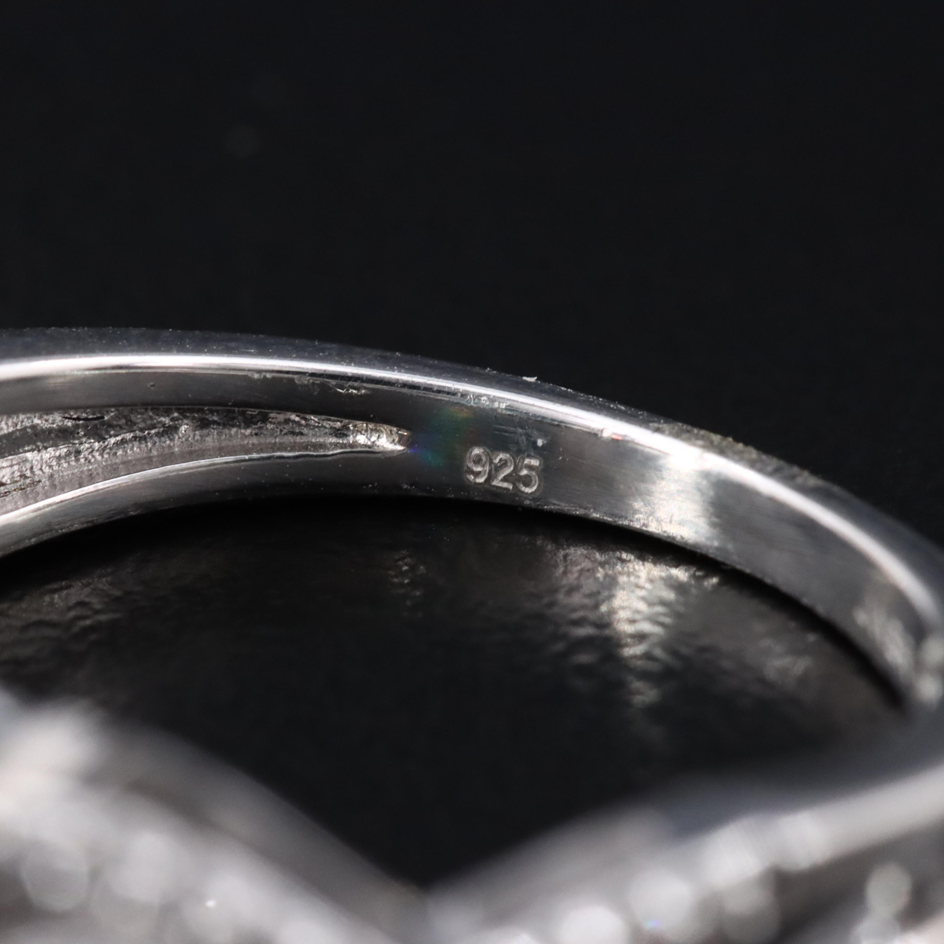 Sterling London Blue Topaz and White Sapphire Ring