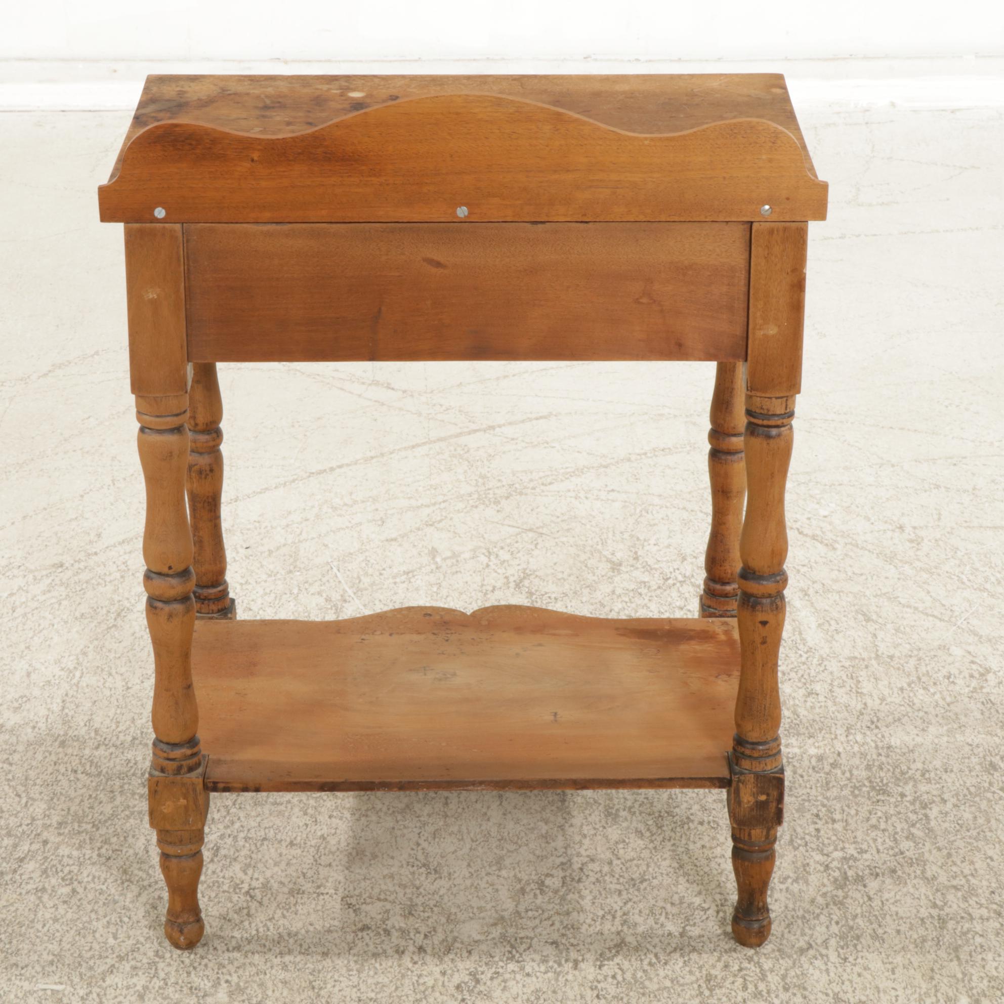 American Primitive Walnut Washstand, Early  20th Century