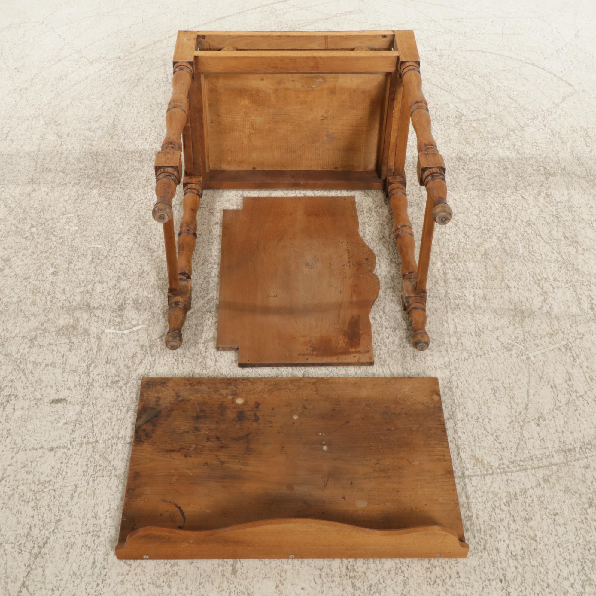American Primitive Walnut Washstand, Early  20th Century