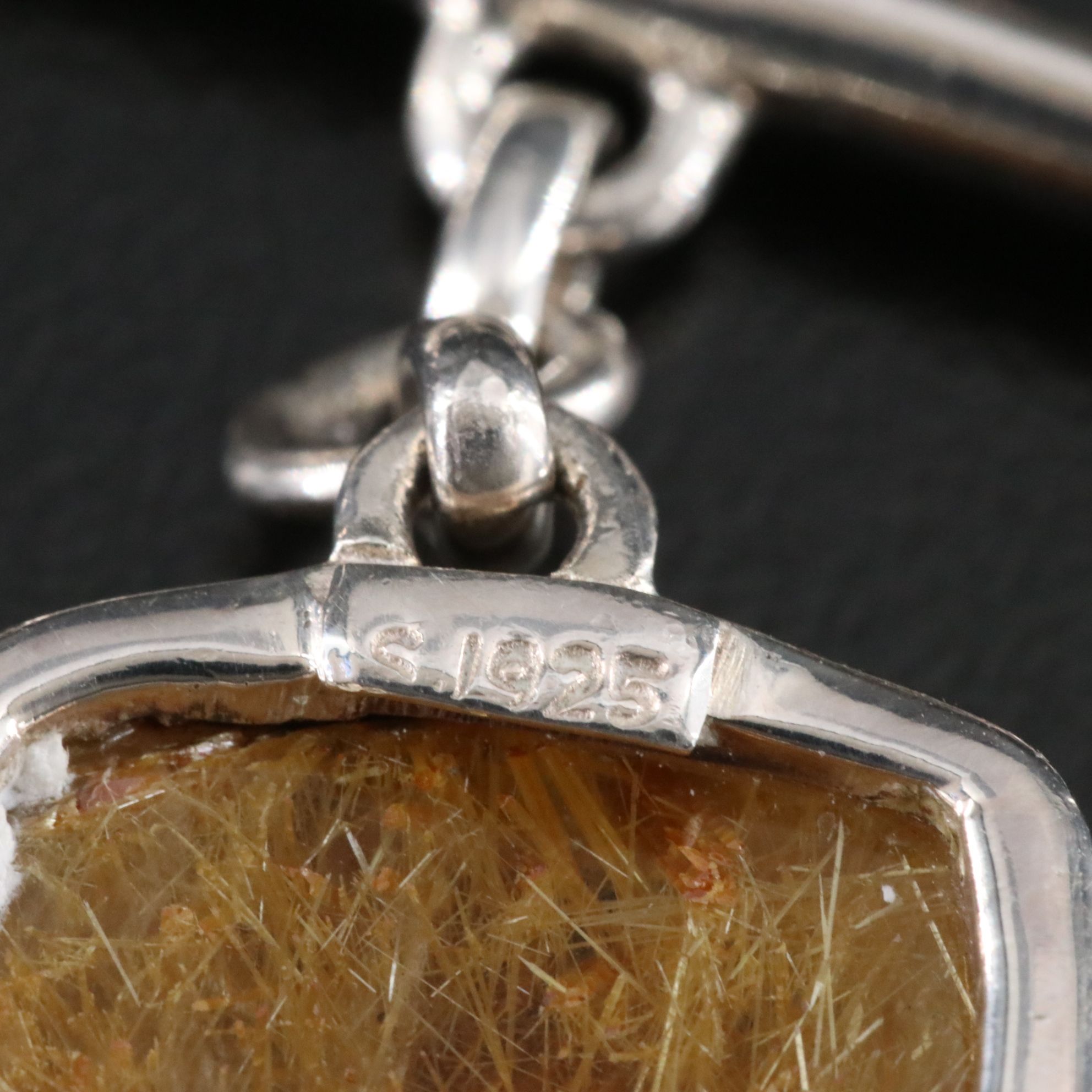 Sterling Rutilated Quartz Bracelet