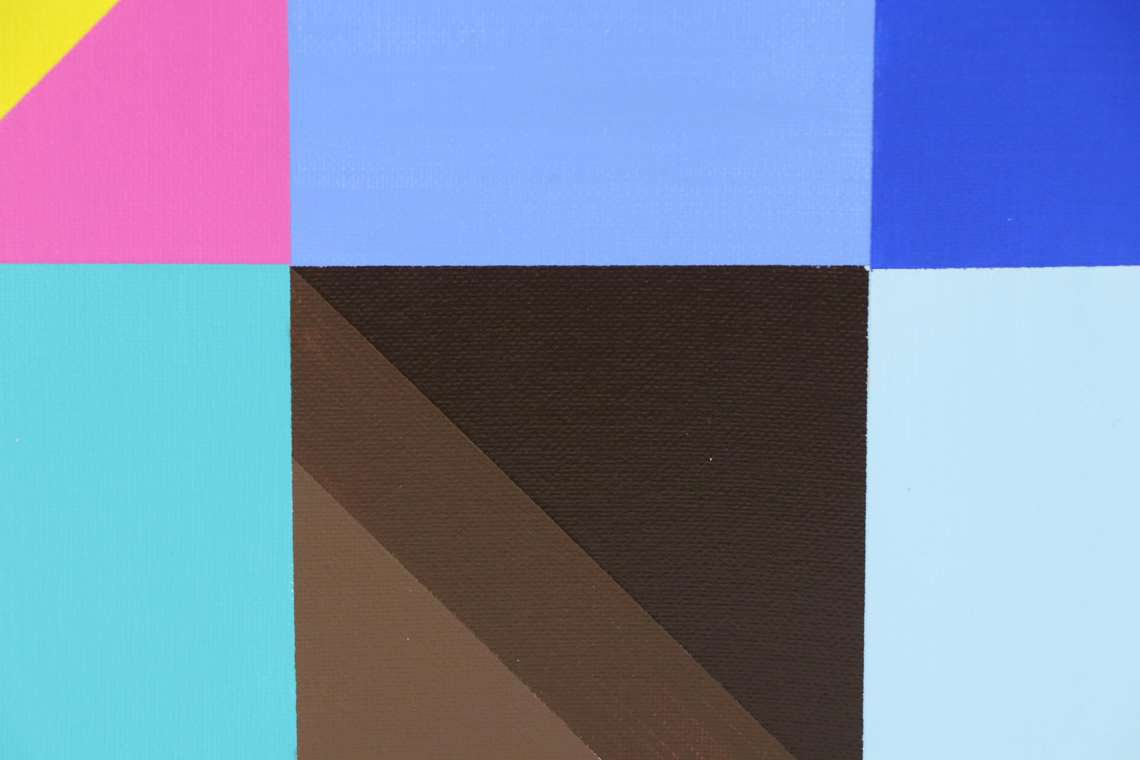 deSanto Stylized Geometric Acrylic Painting "Tessellate Dreams," 2025