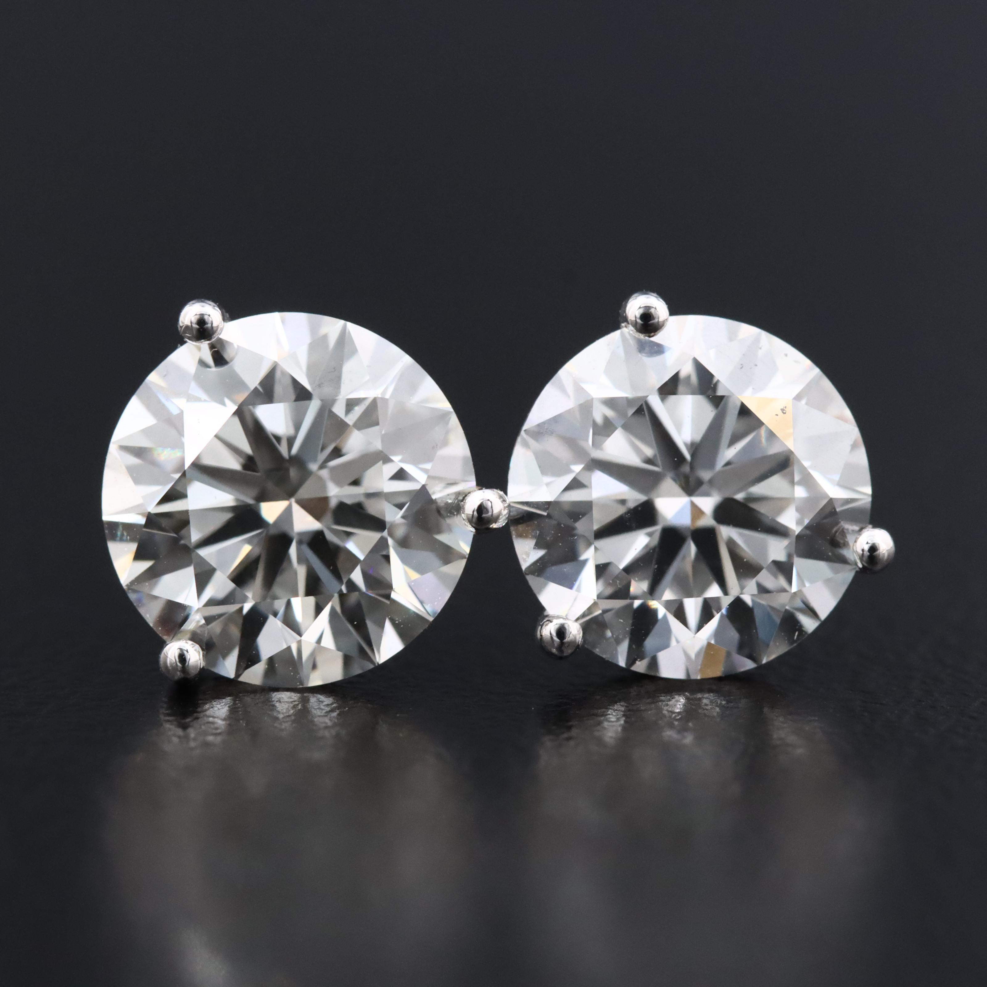 18K 4.00 CTW Lab Grown Diamond Stud Earrings