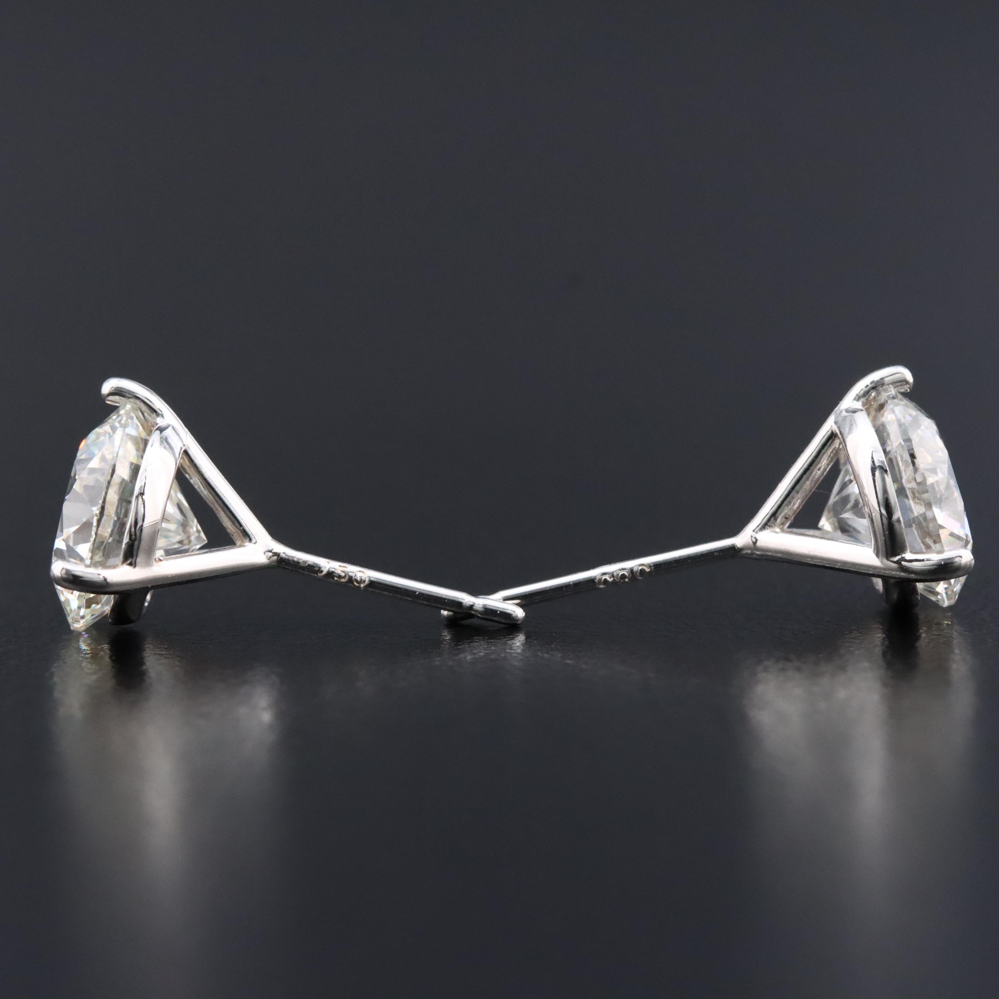 18K 4.00 CTW Lab Grown Diamond Stud Earrings