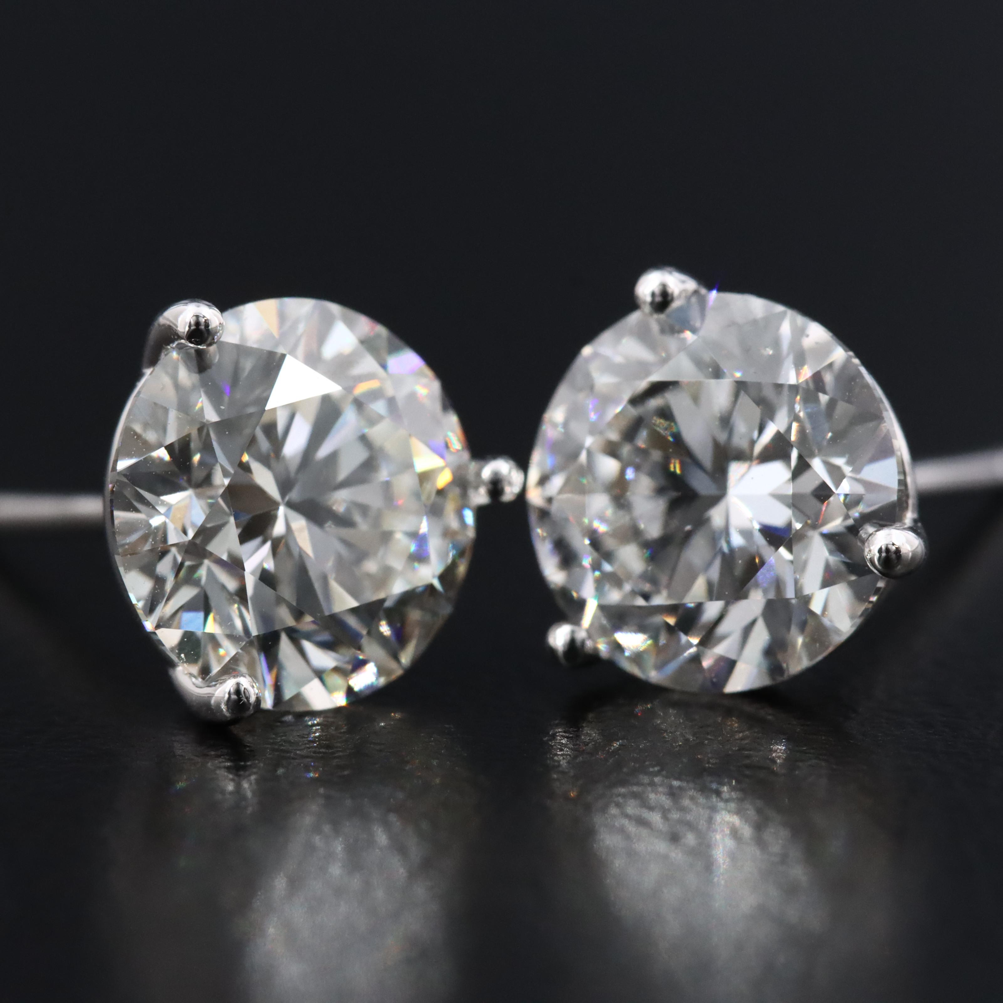 18K 4.00 CTW Lab Grown Diamond Stud Earrings