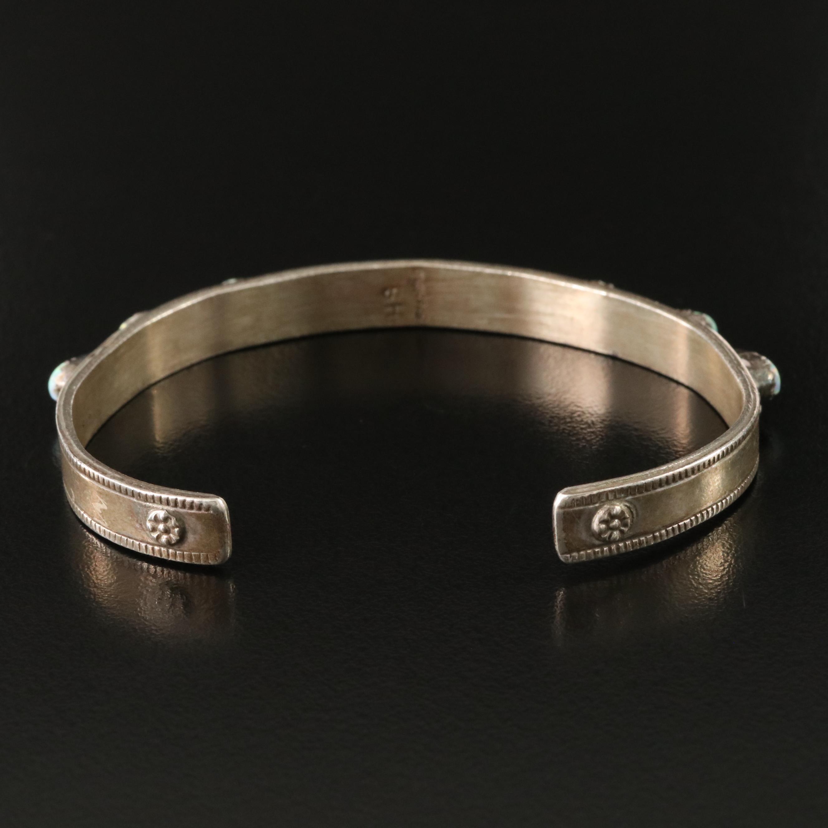 Sterling Opal Cuff Bracelet