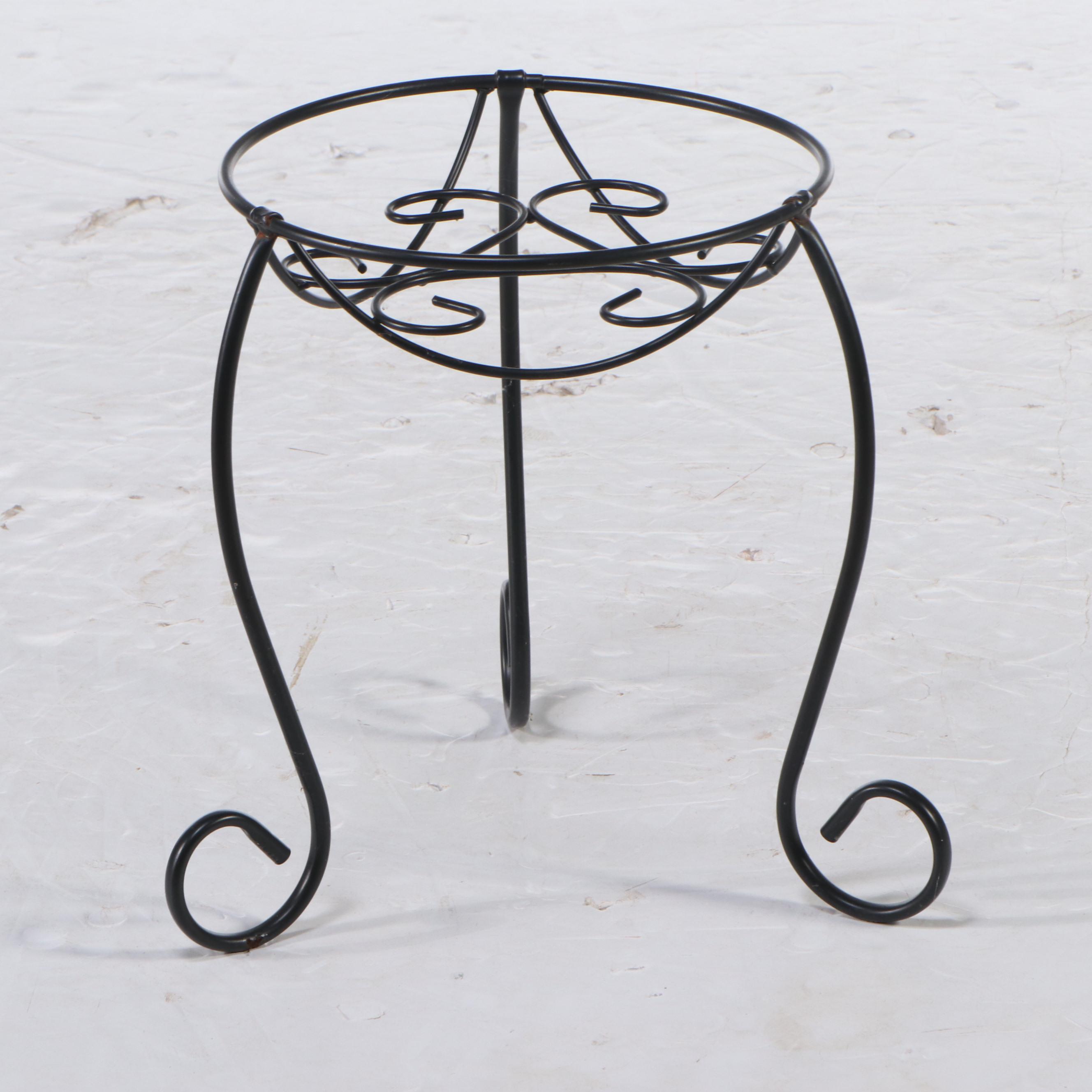 Pair of Wrought Metal Plant Stands