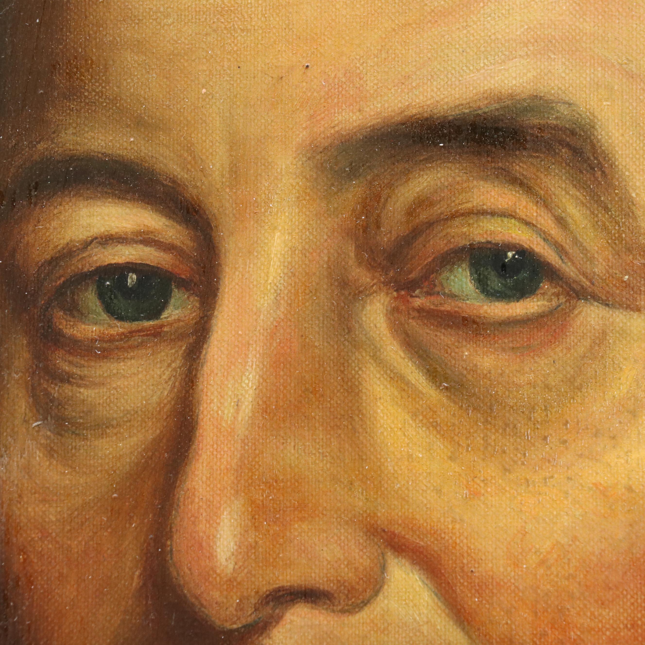 R.F. King Portrait Oil Painting of Gentleman