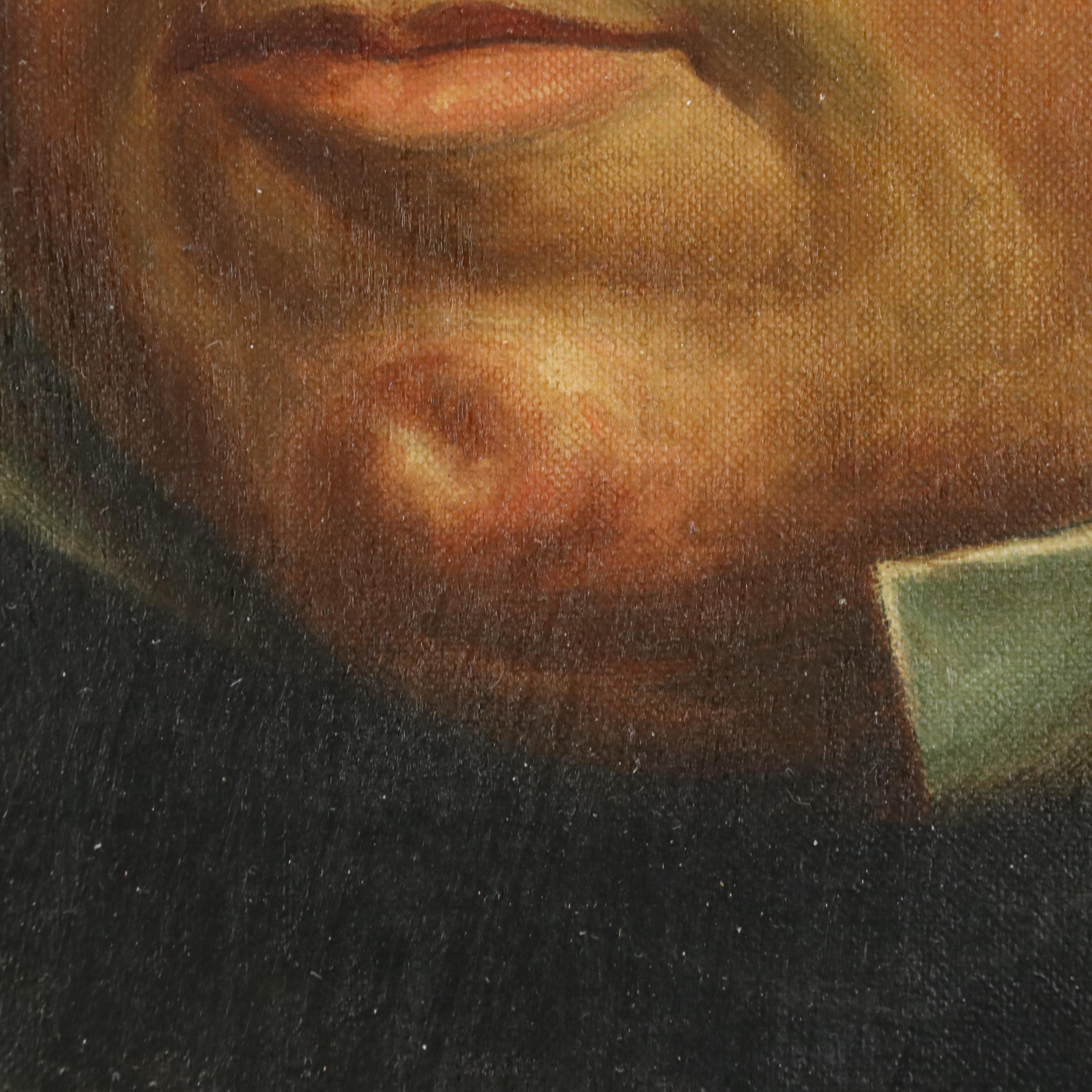 R.F. King Portrait Oil Painting of Gentleman