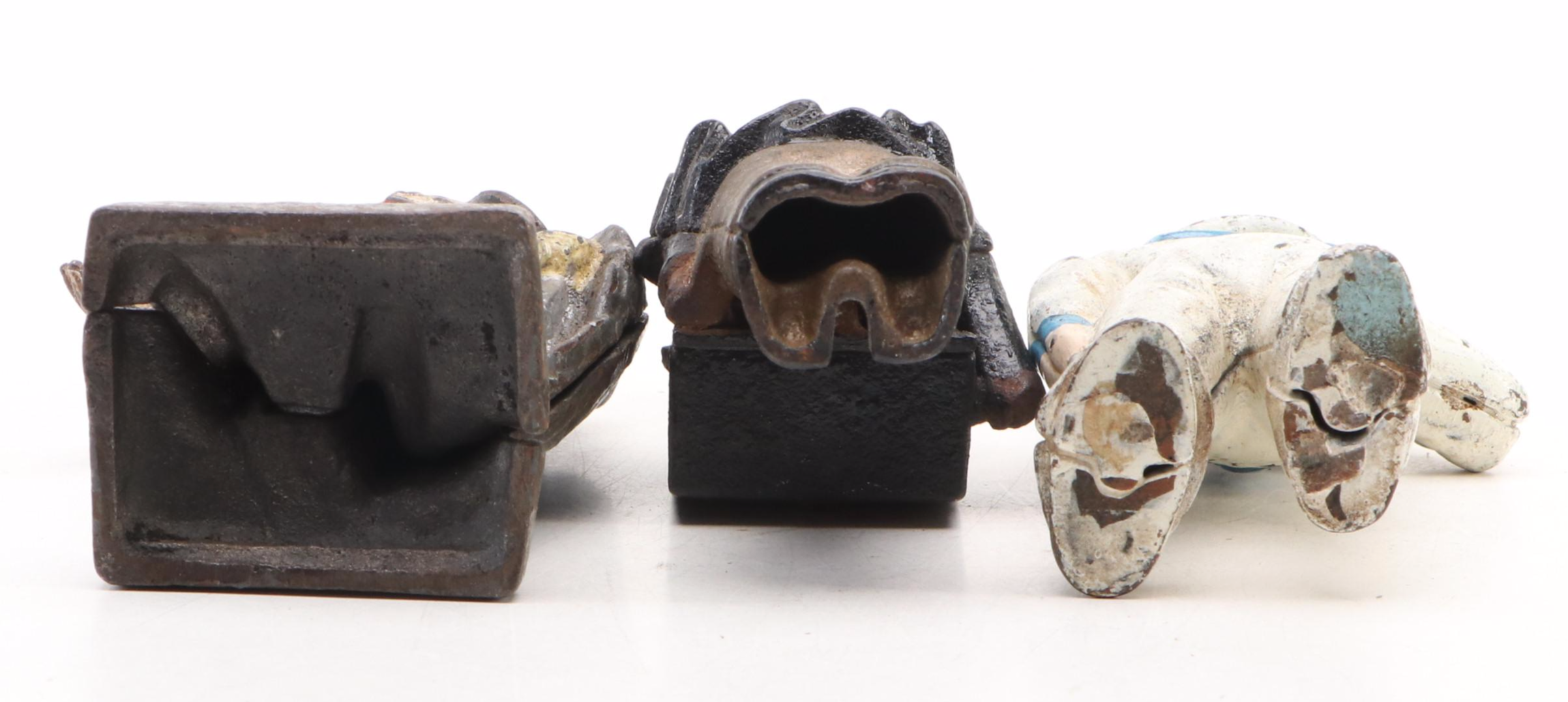 Cast Iron George Washington, Sailor and Other Coin Bank, Early 20th Century