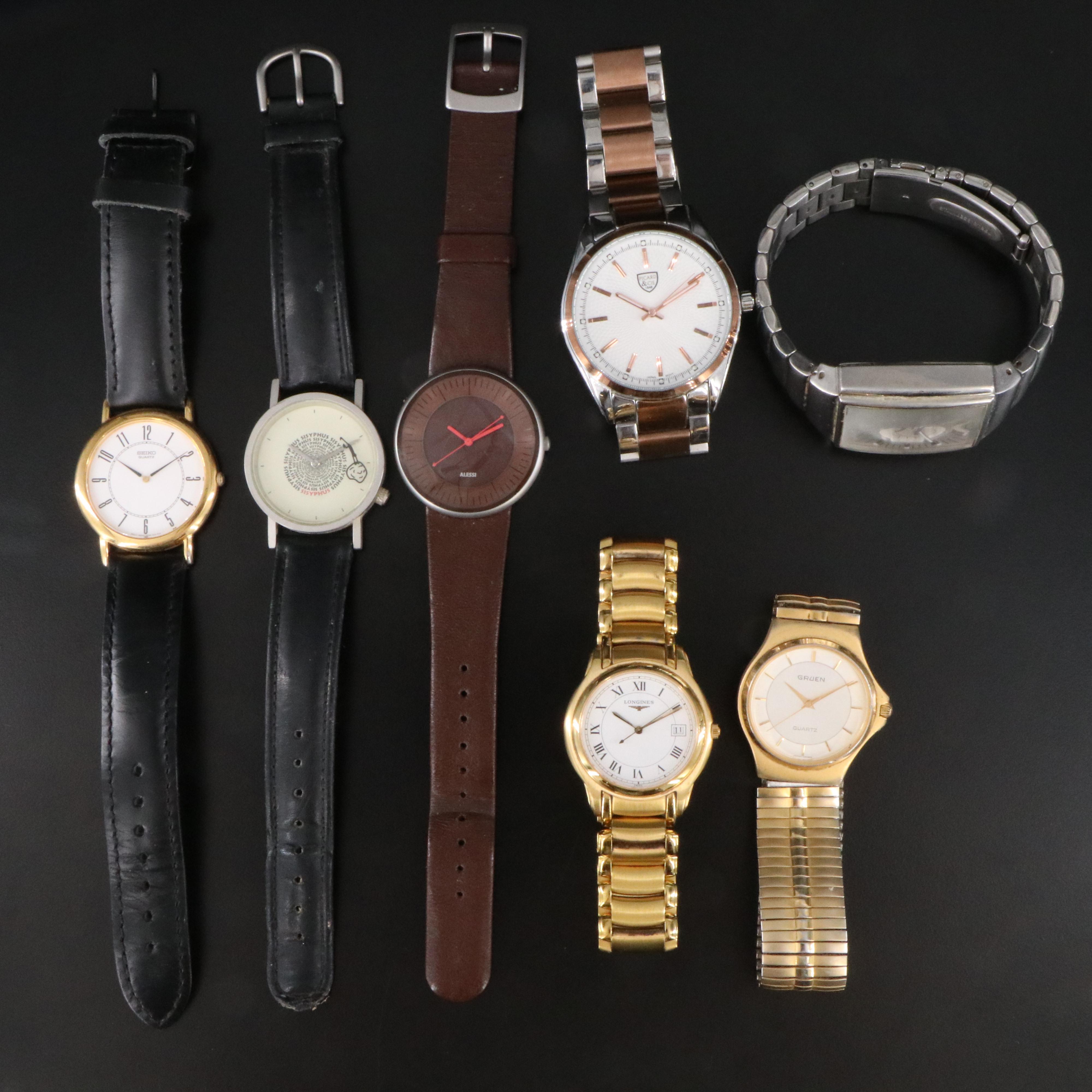 A Mix of Quartz Watches Kenneth Cole, Longines, Seiko and Others