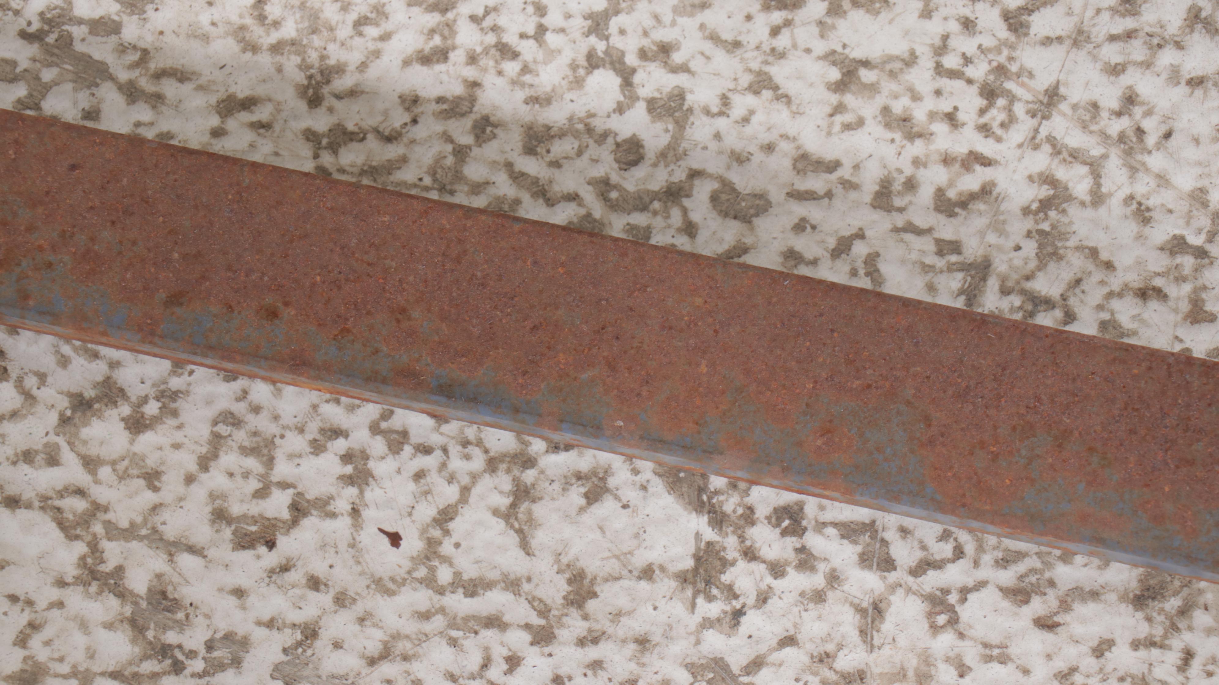 Pair of Cantilevered Aluminum Patio Armchairs with Ottoman and Side Table