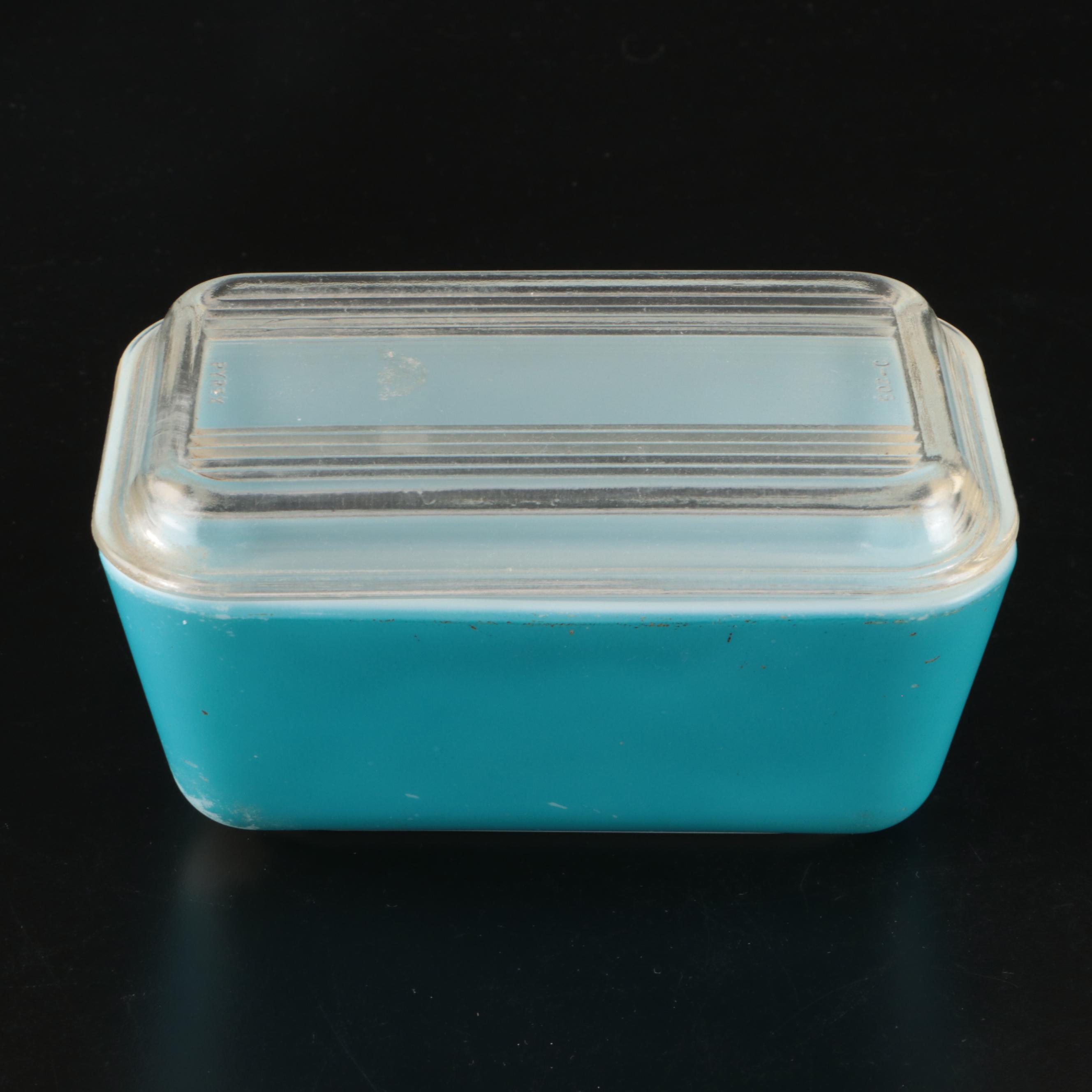 Fire-King and Pyrex Mixing Bowls, Refrigerator Containers and Baking Dish