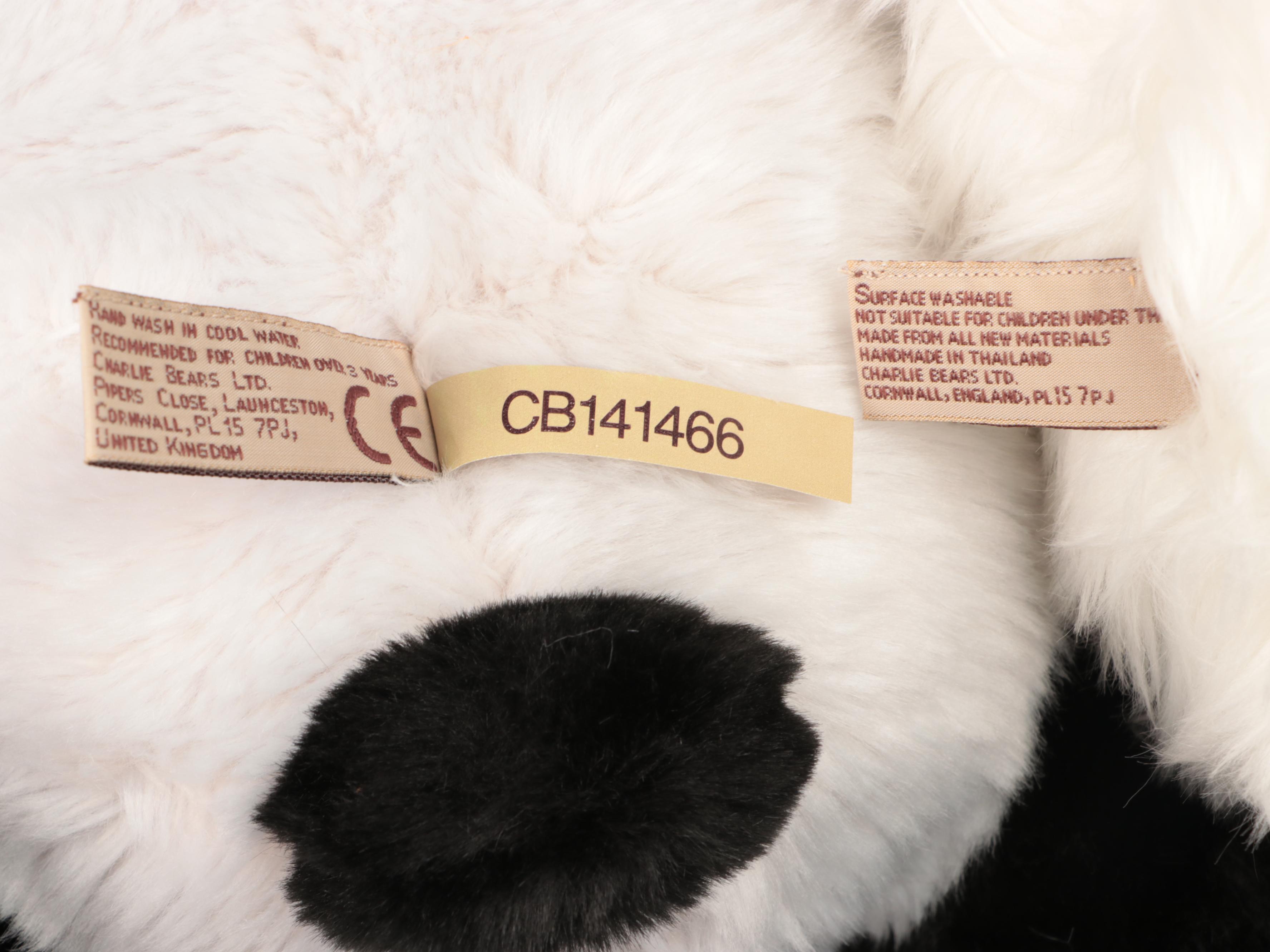 Charlie Bears "Fenella & Faith" with Other Stuffed Panda Bears