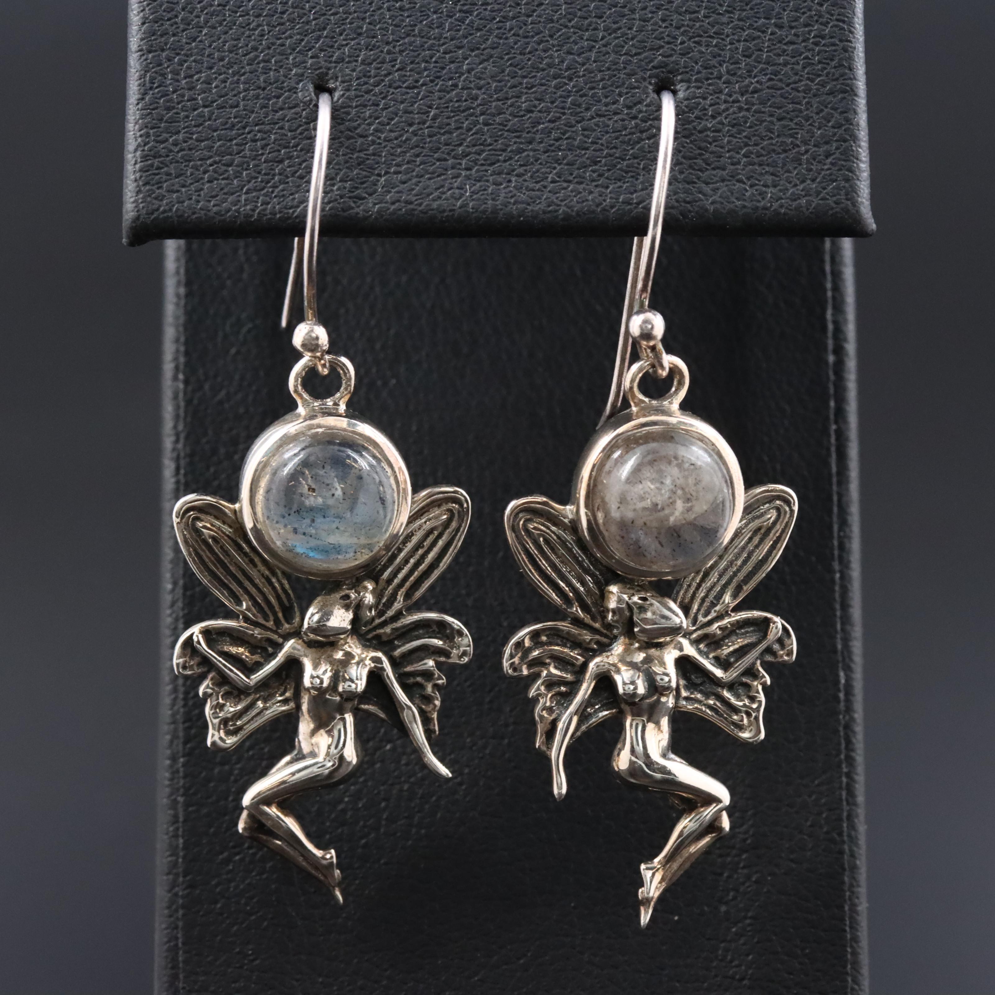Sterling Labradorite Fairy Earrings