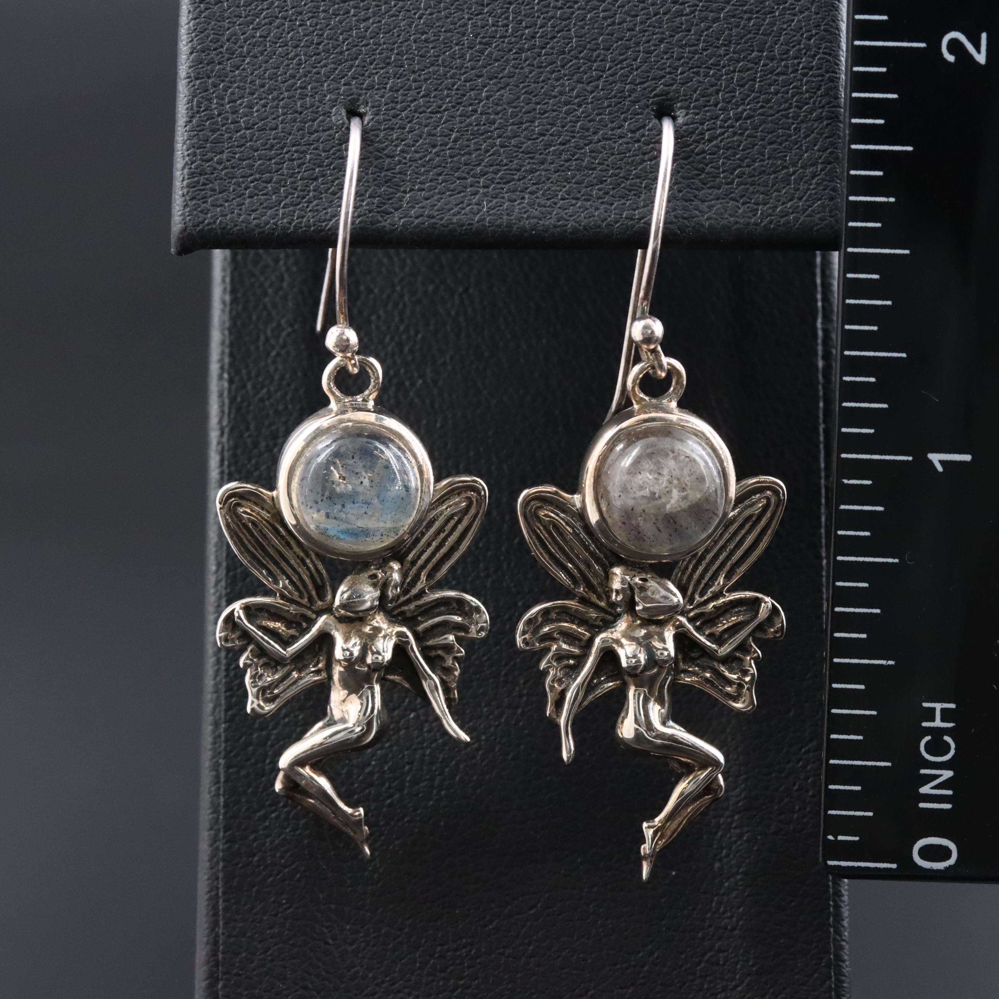 Sterling Labradorite Fairy Earrings
