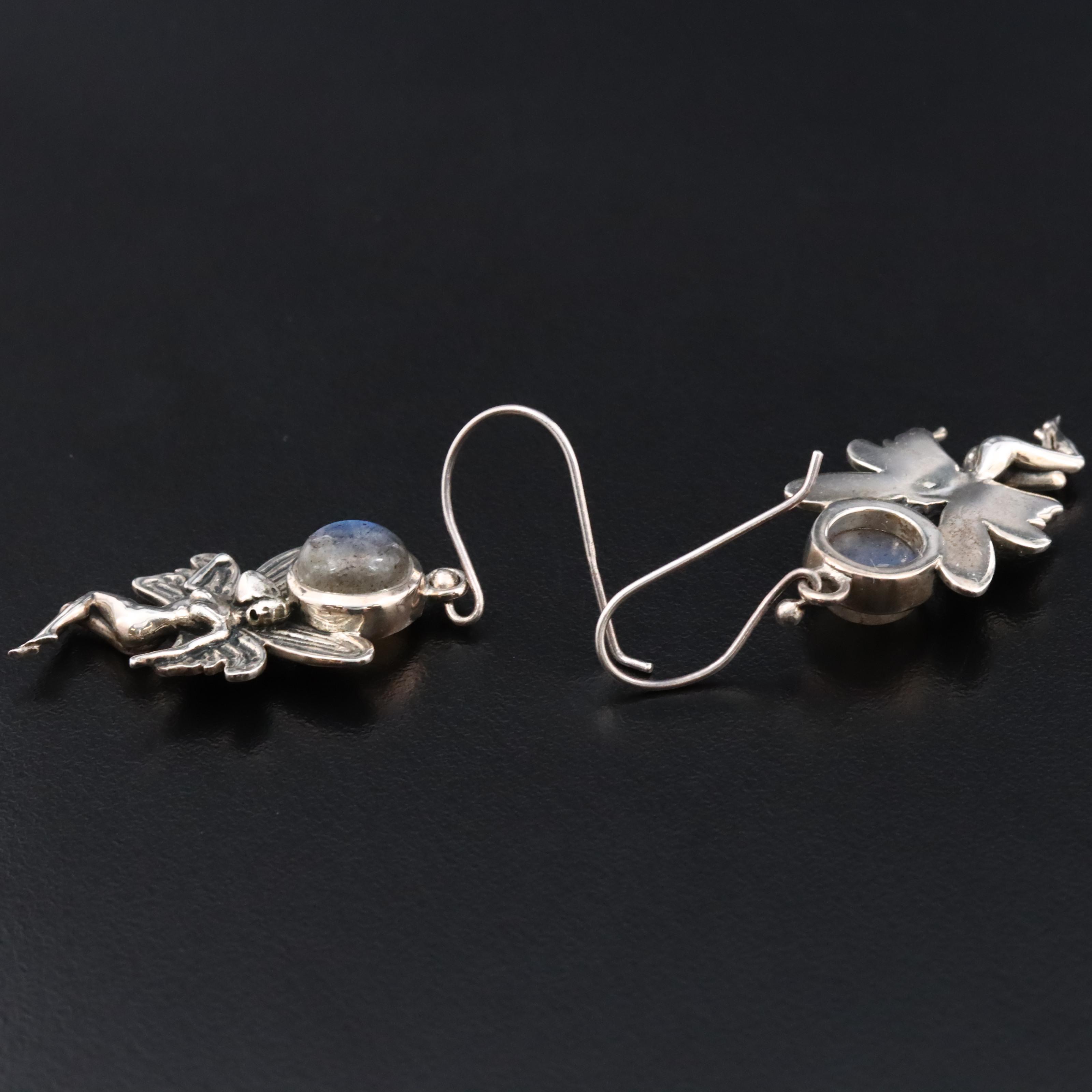 Sterling Labradorite Fairy Earrings