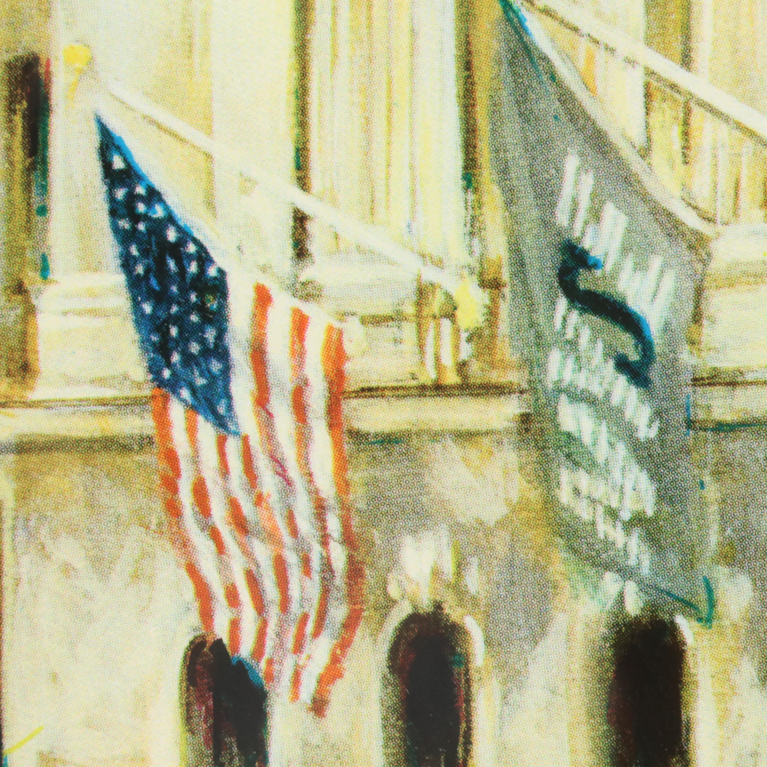 Kamil Kubik Offset Lithograph "Wall Street at Night"