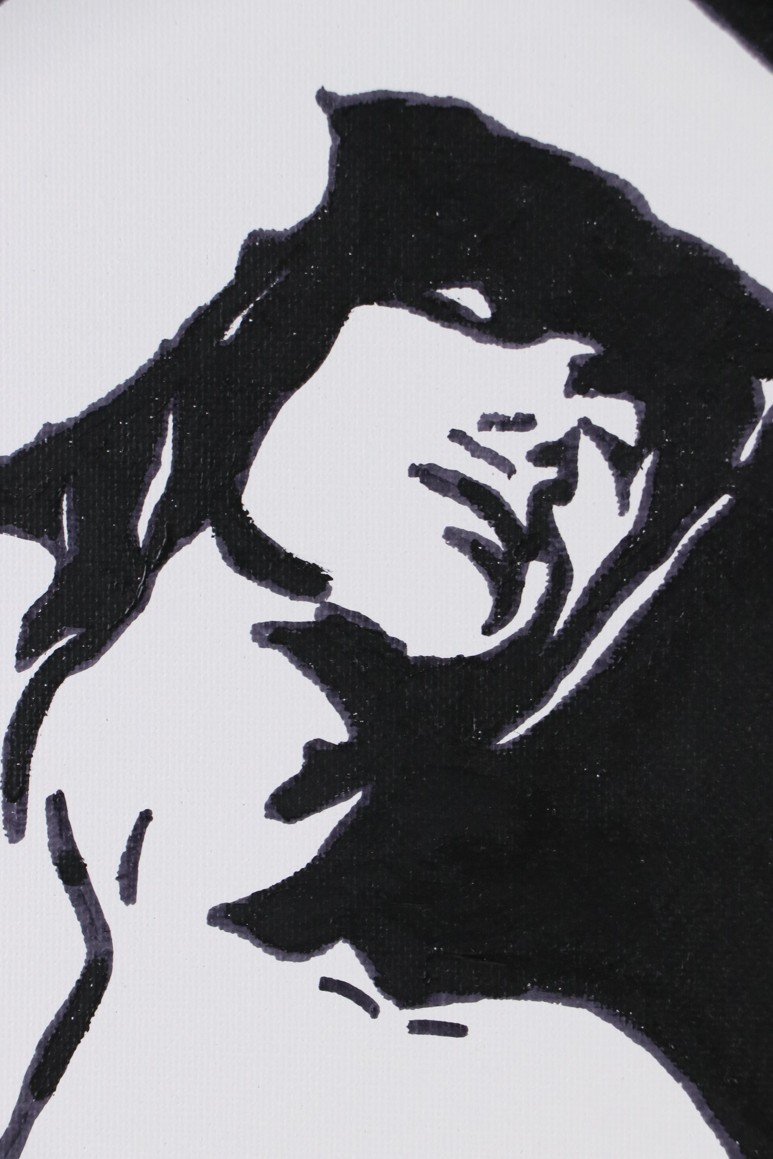 deSanto Stylized Figural Acrylic Painting, 2025