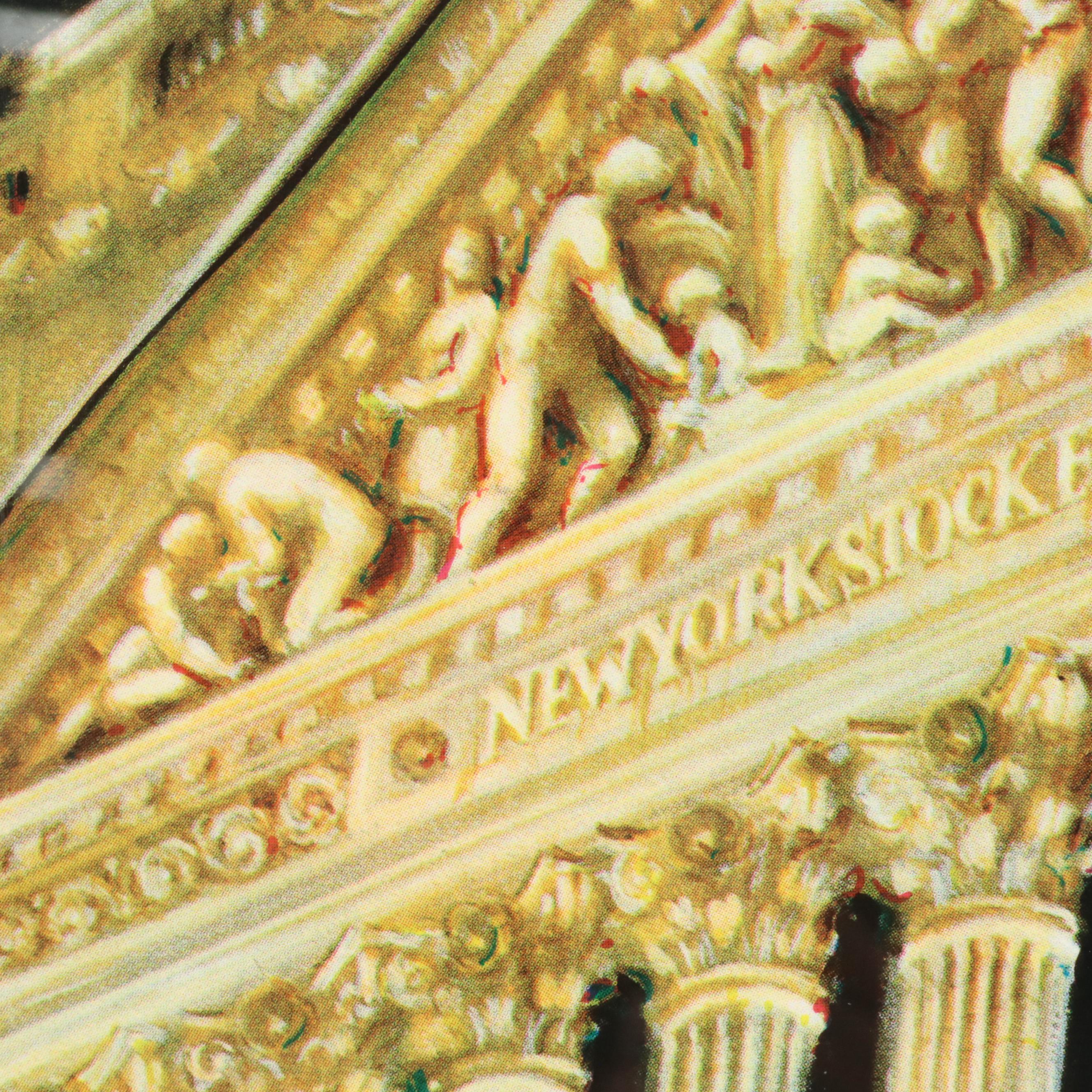 Kamil Kubik Offset Lithograph "Wall Street at Night"