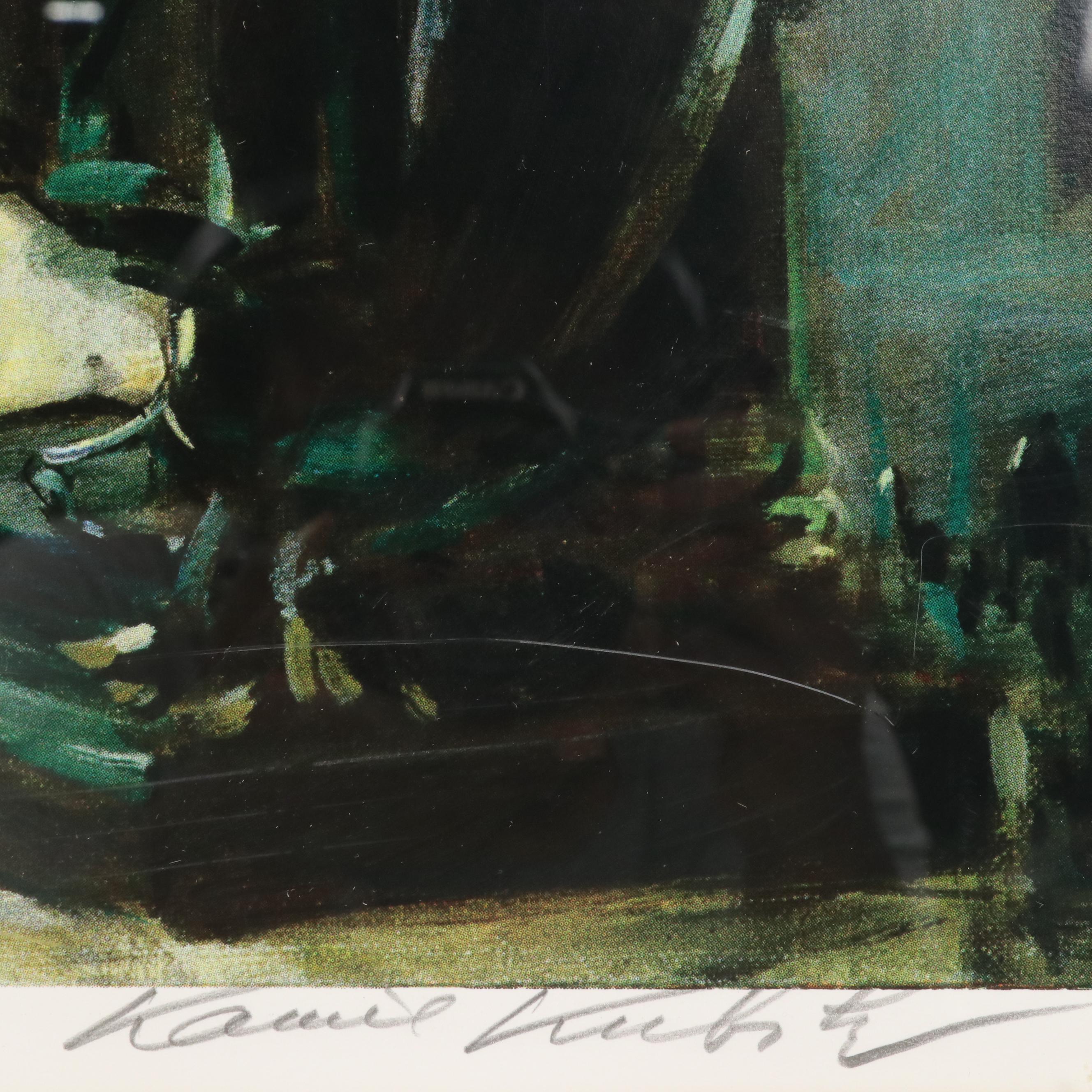 Kamil Kubik Offset Lithograph "Wall Street at Night"