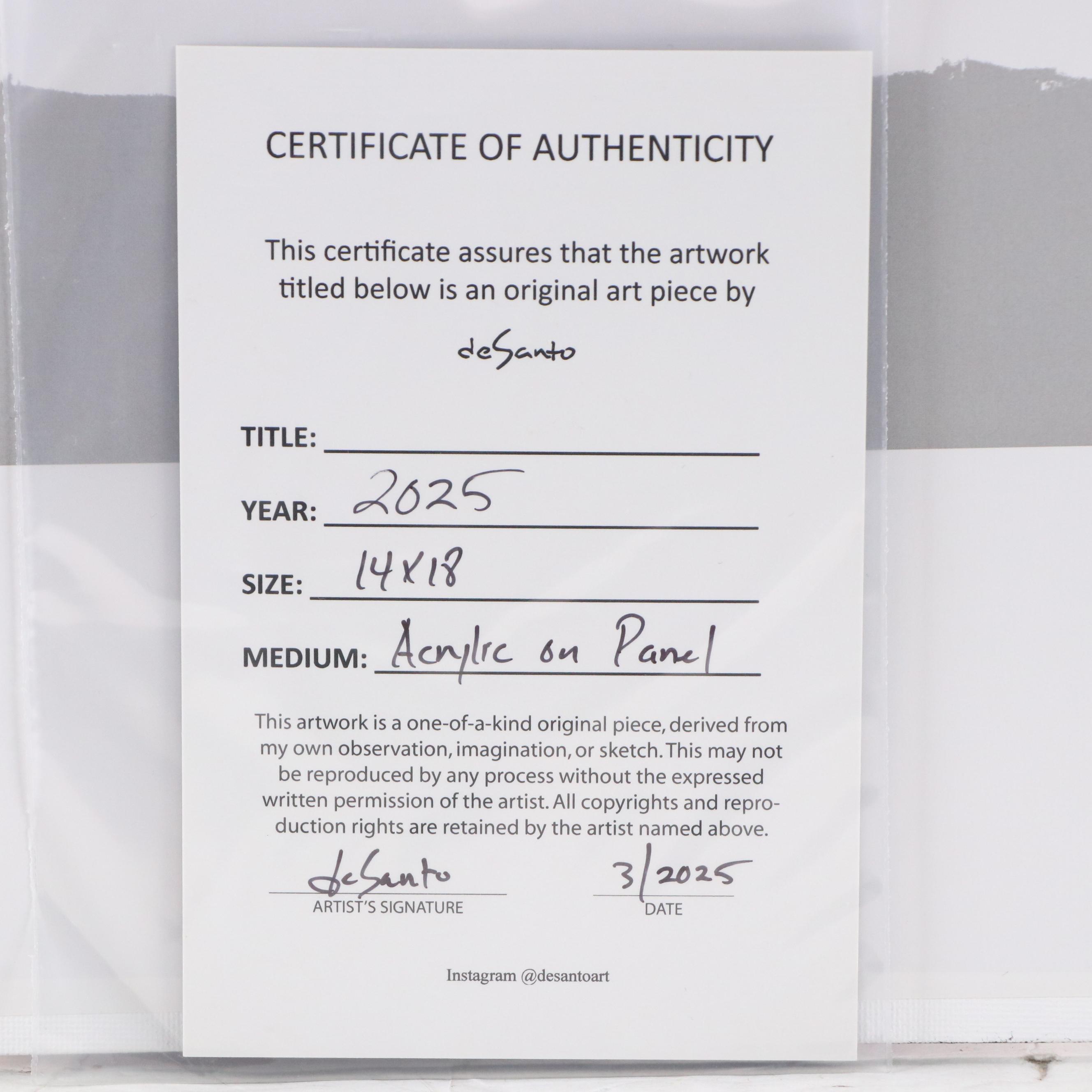 deSanto Stylized Figural Acrylic Painting, 2025